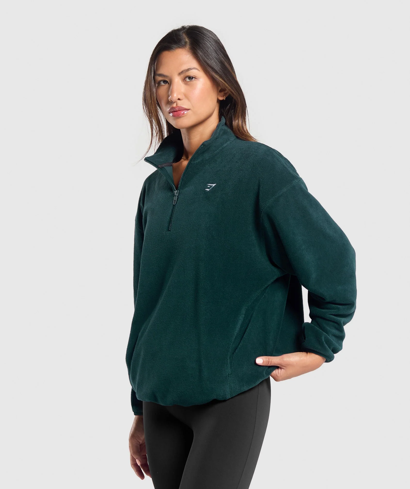 Gymshark Polar Fleece 1/4 Zip - Strong Teal - Image 3