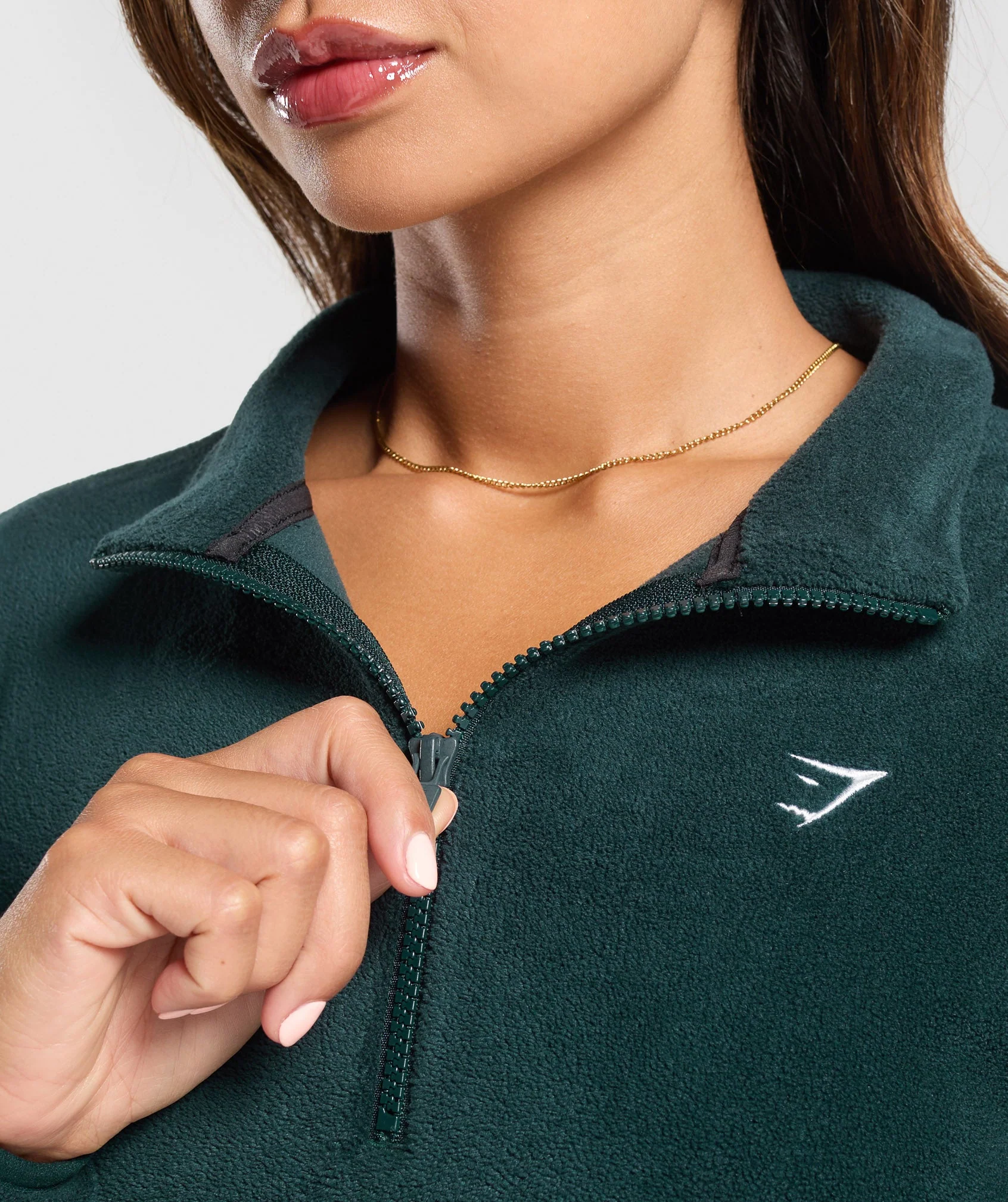 Gymshark Polar Fleece 1/4 Zip - Strong Teal - Image 5