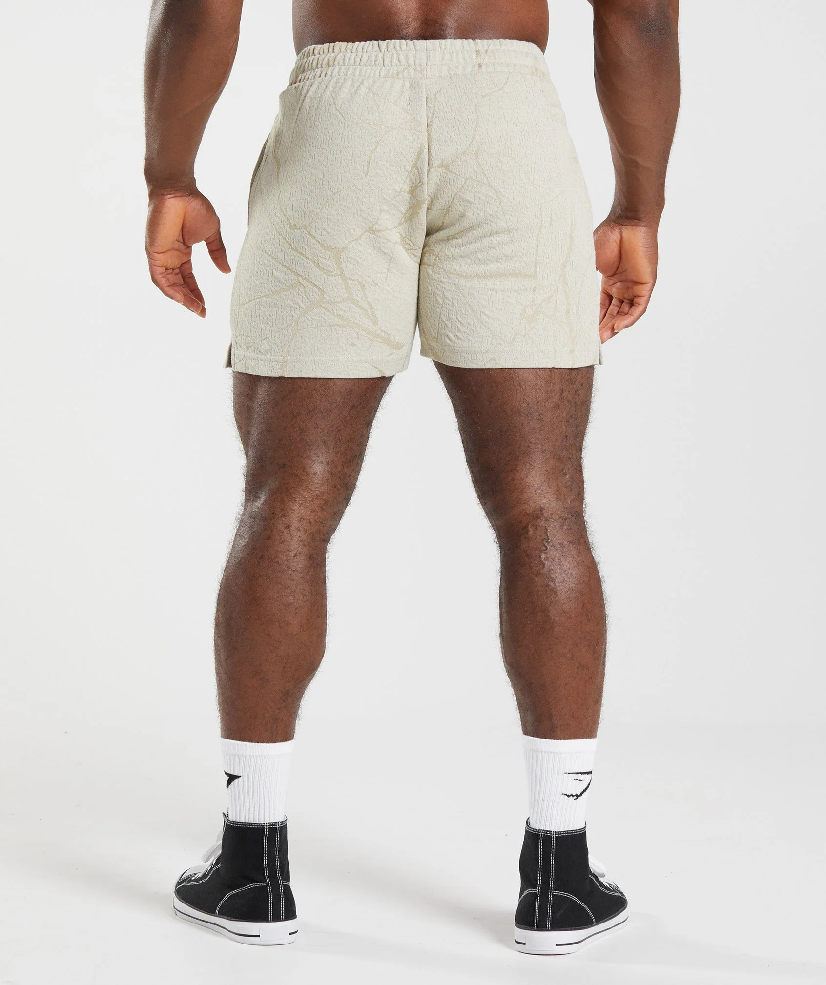 Gymshark Power 5" Short - Pebble Grey Print - Image 2