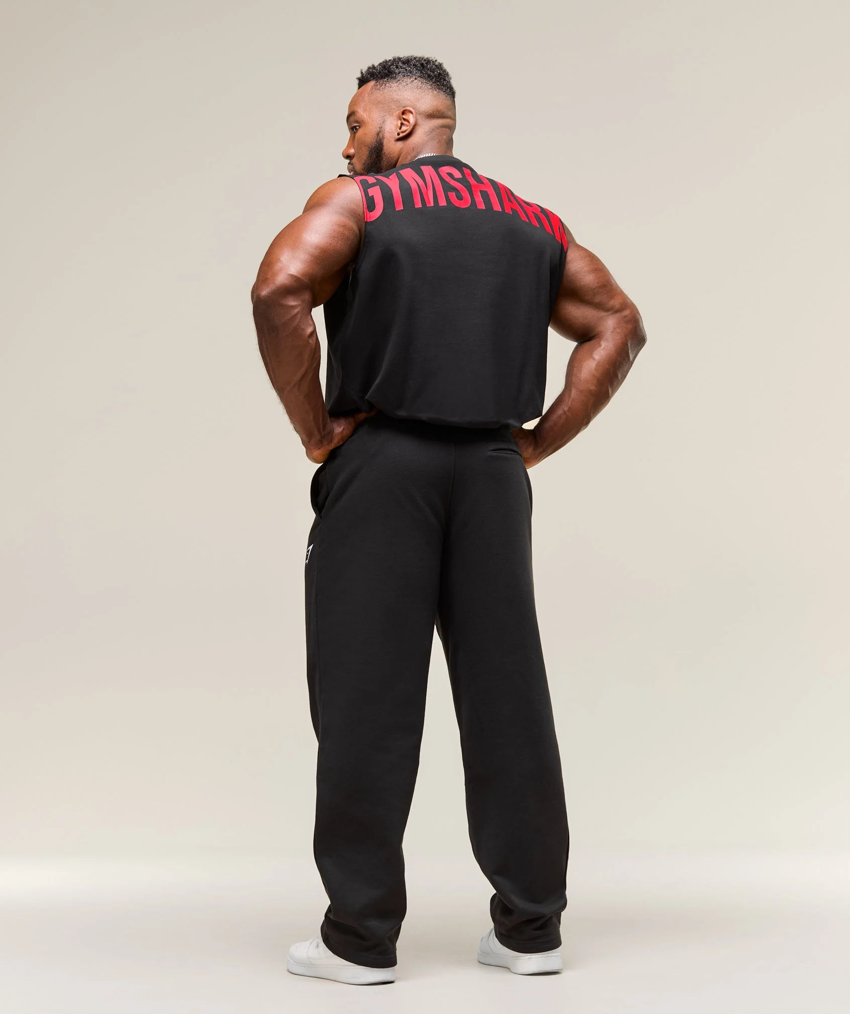 Gymshark Power Cut Off Tank - Black/Conditioning Red - Image 5
