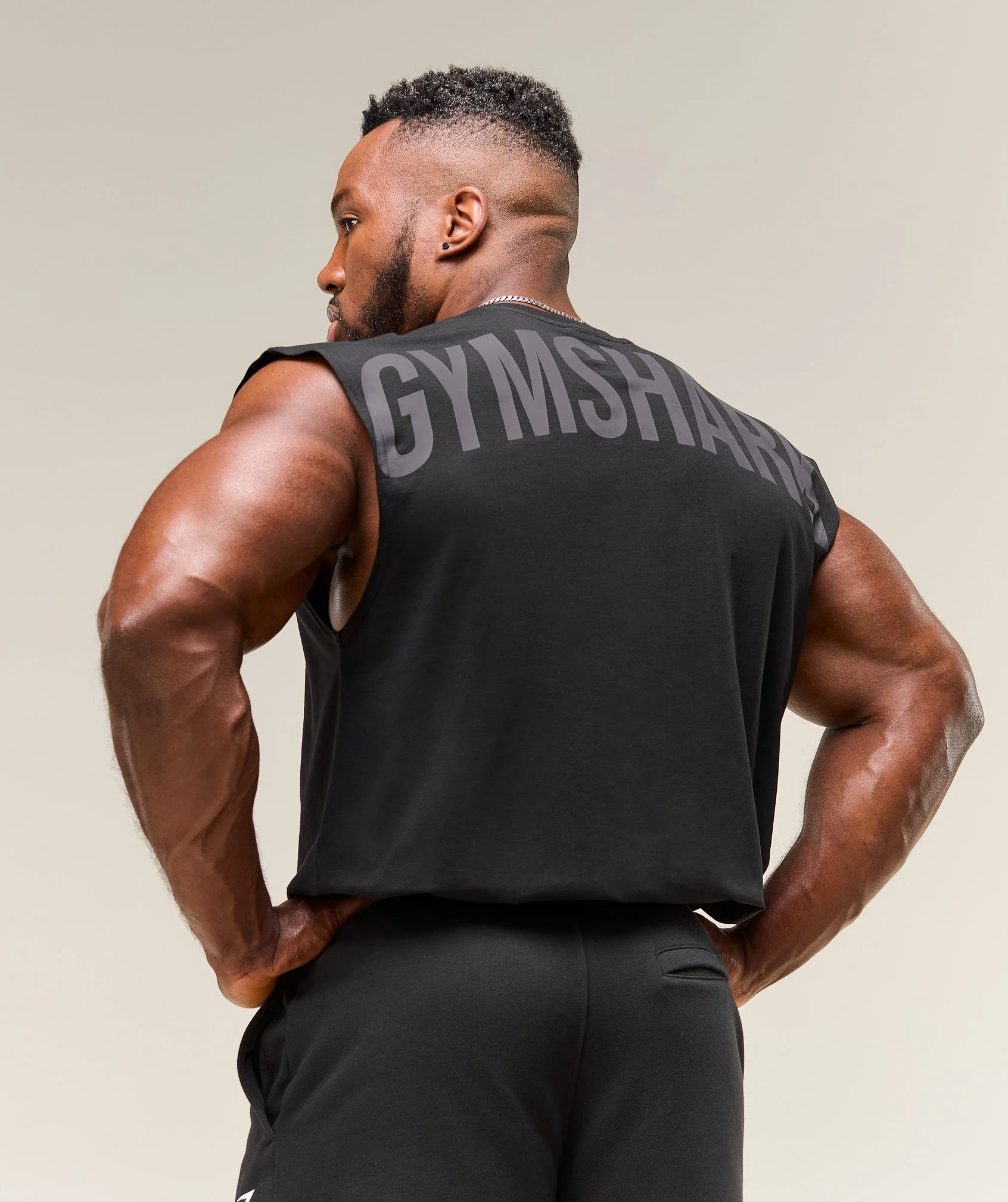 Gymshark Power Cut Off Tank - Black - Image 6