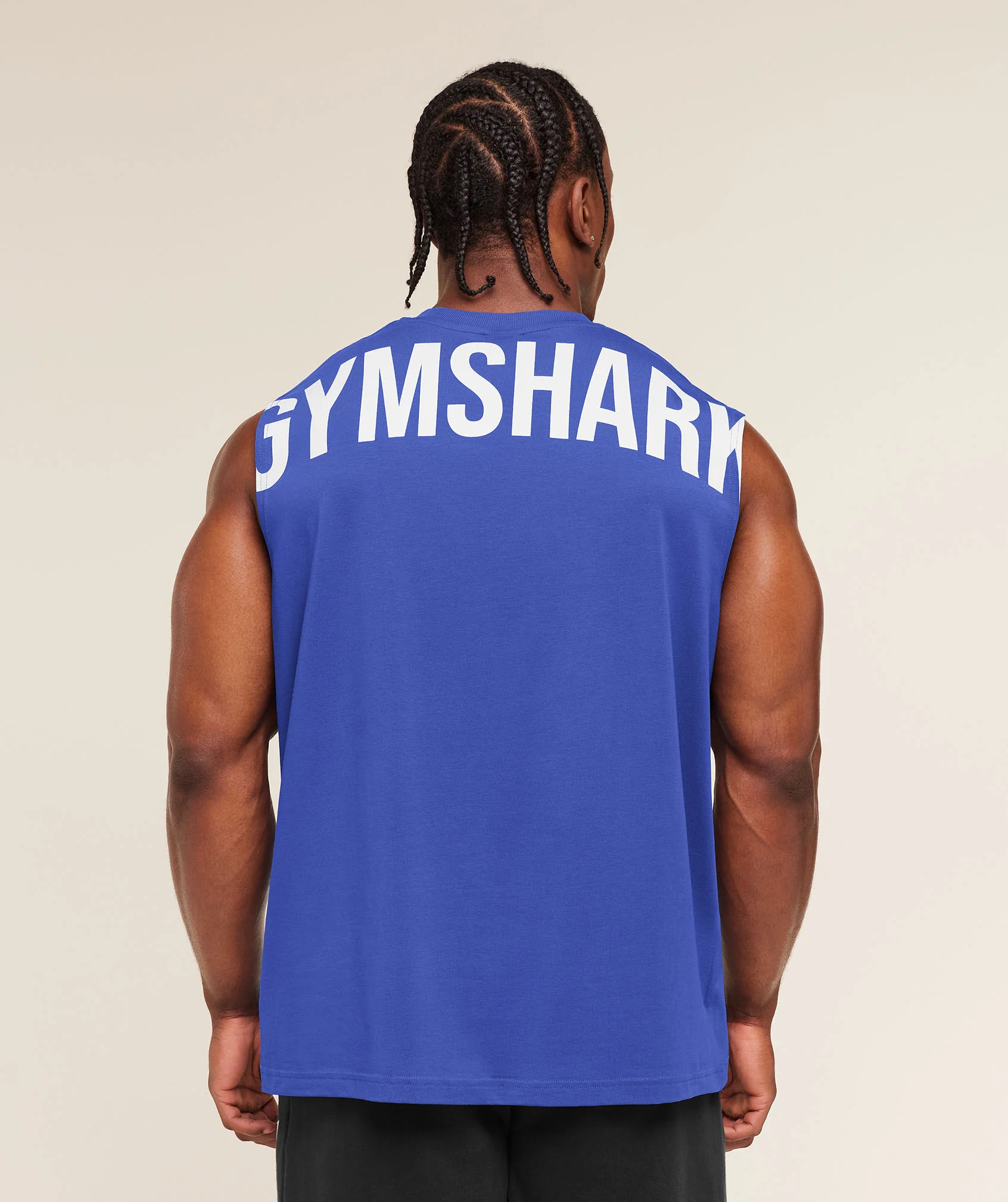 Gymshark Power Cut Off Tank - Force Blue - Image 5