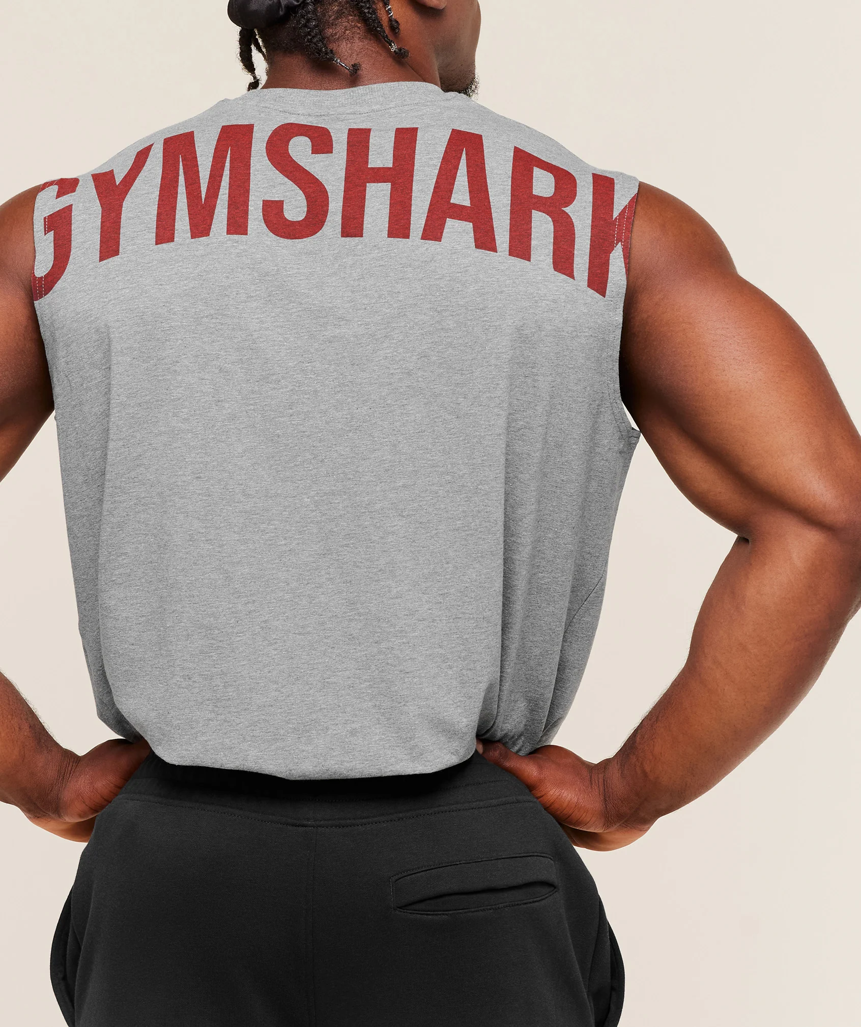 Gymshark Power Cut Off Tank - Charcoal Core Marl - Image 6