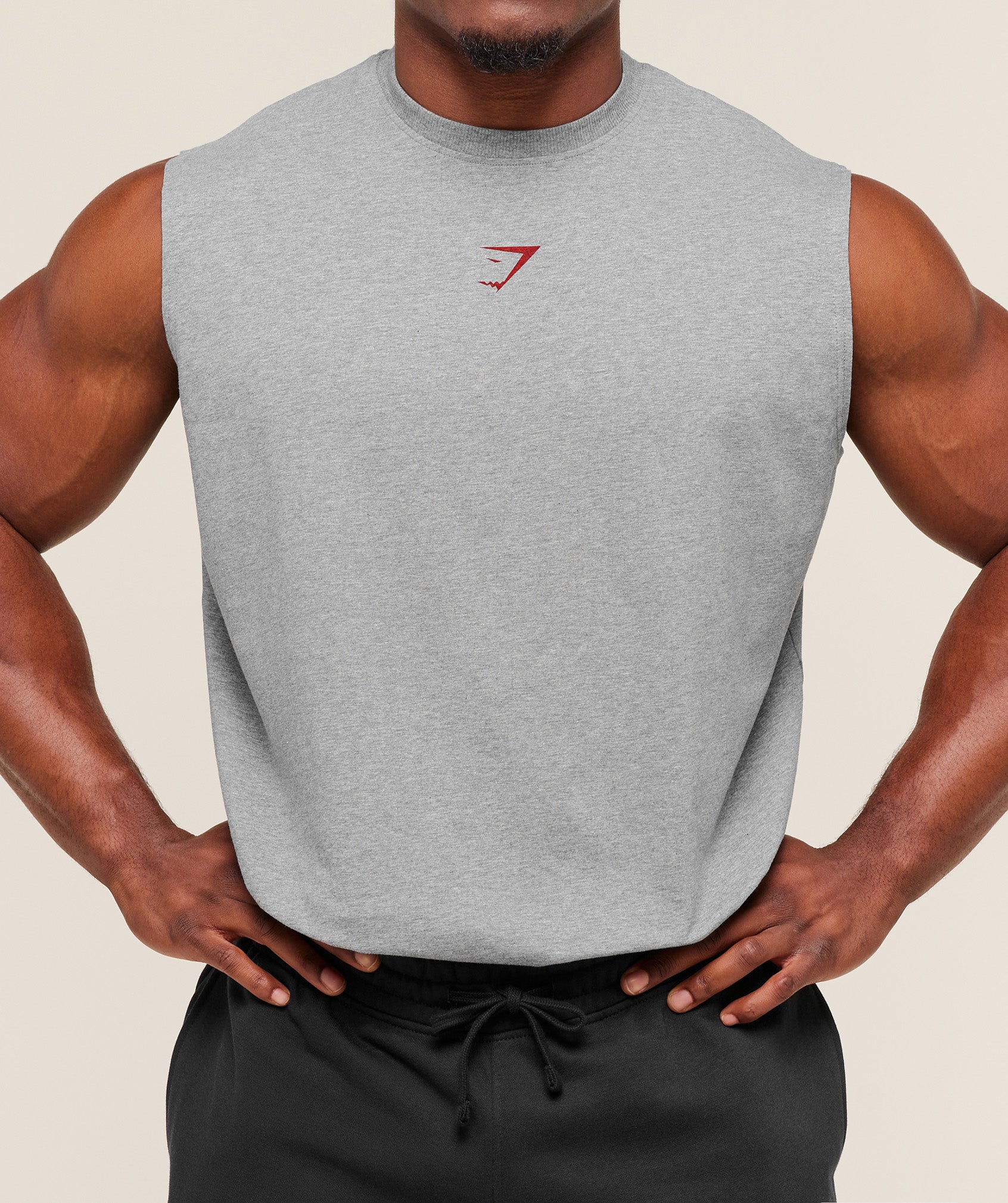 Gymshark Power Cut Off Tank - Charcoal Core Marl - Image 7