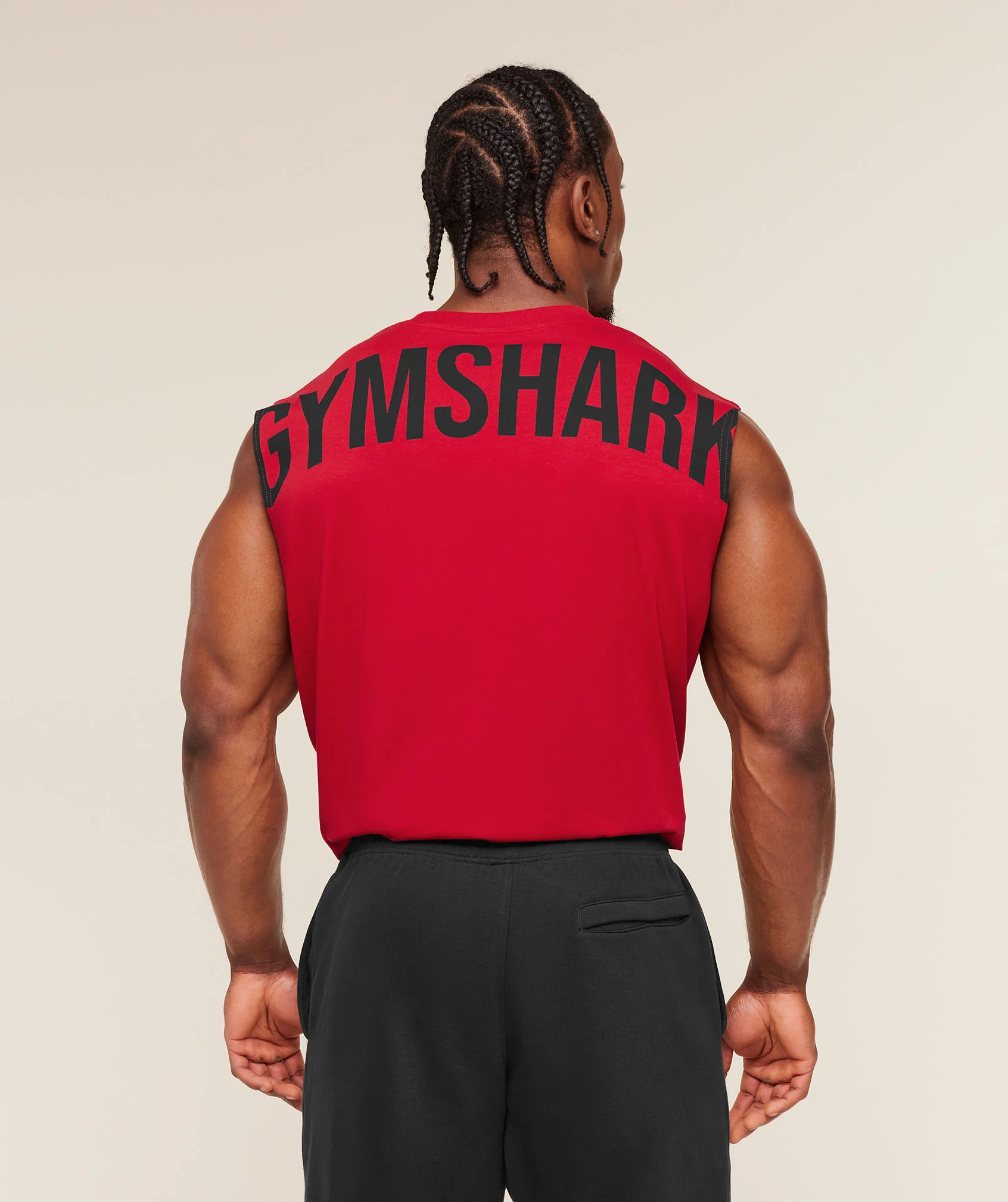 Gymshark Power Cut Off Tank - Conditioning Red