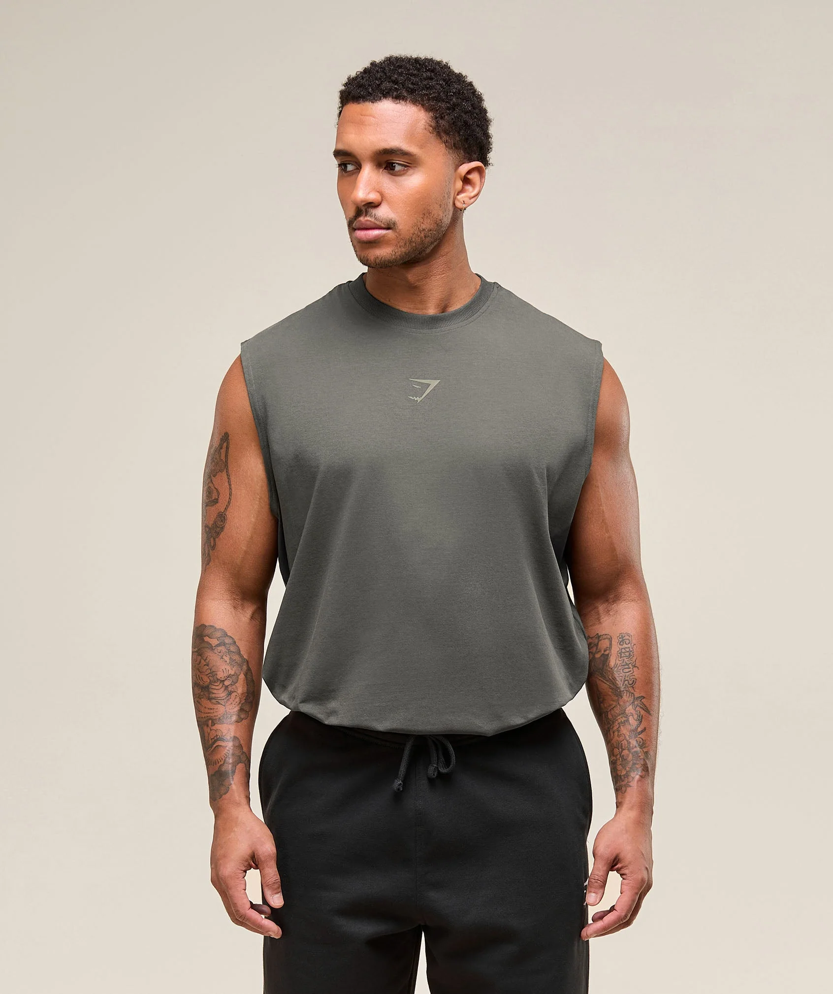 Gymshark Power Cut Off Tank - Strength Green - Image 2