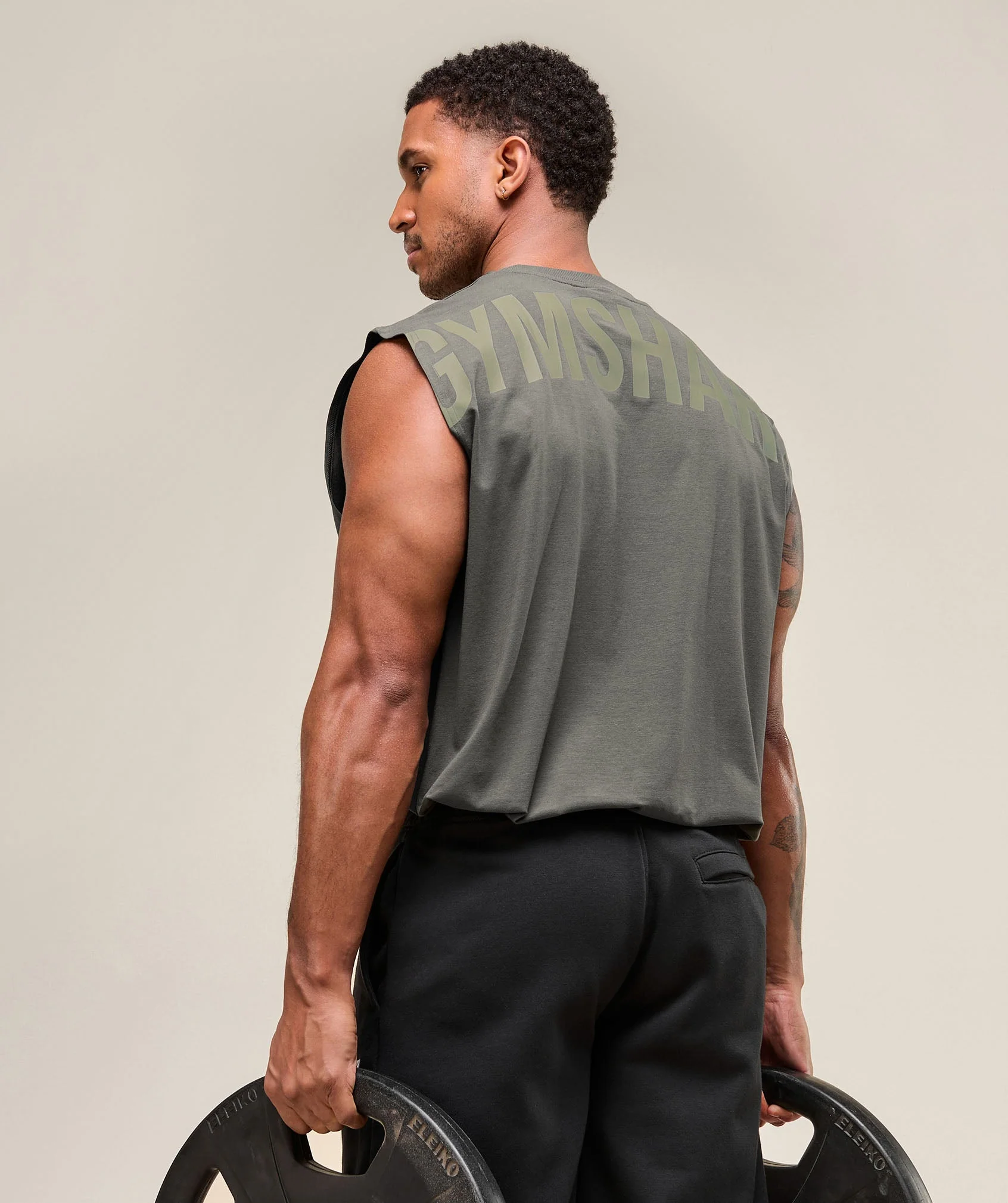 Gymshark Power Cut Off Tank - Strength Green - Image 3