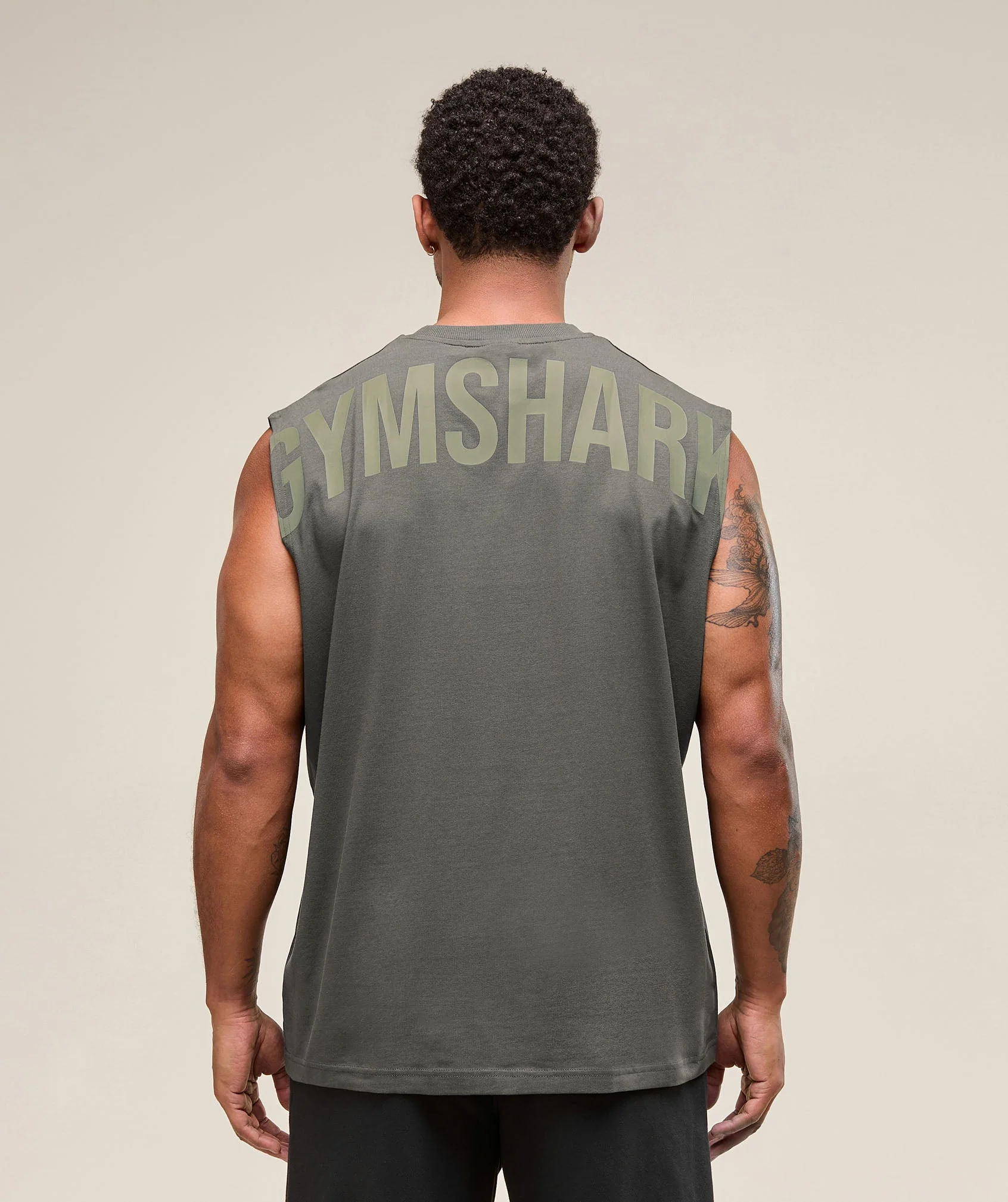 Gymshark Power Cut Off Tank - Strength Green - Image 4