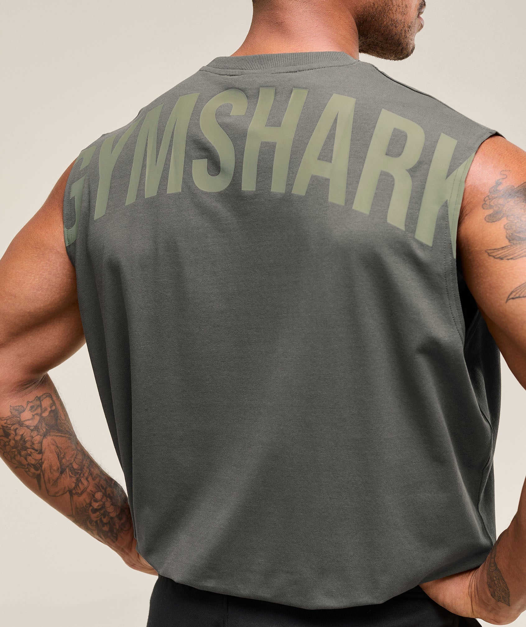 Gymshark Power Cut Off Tank - Strength Green - Image 6