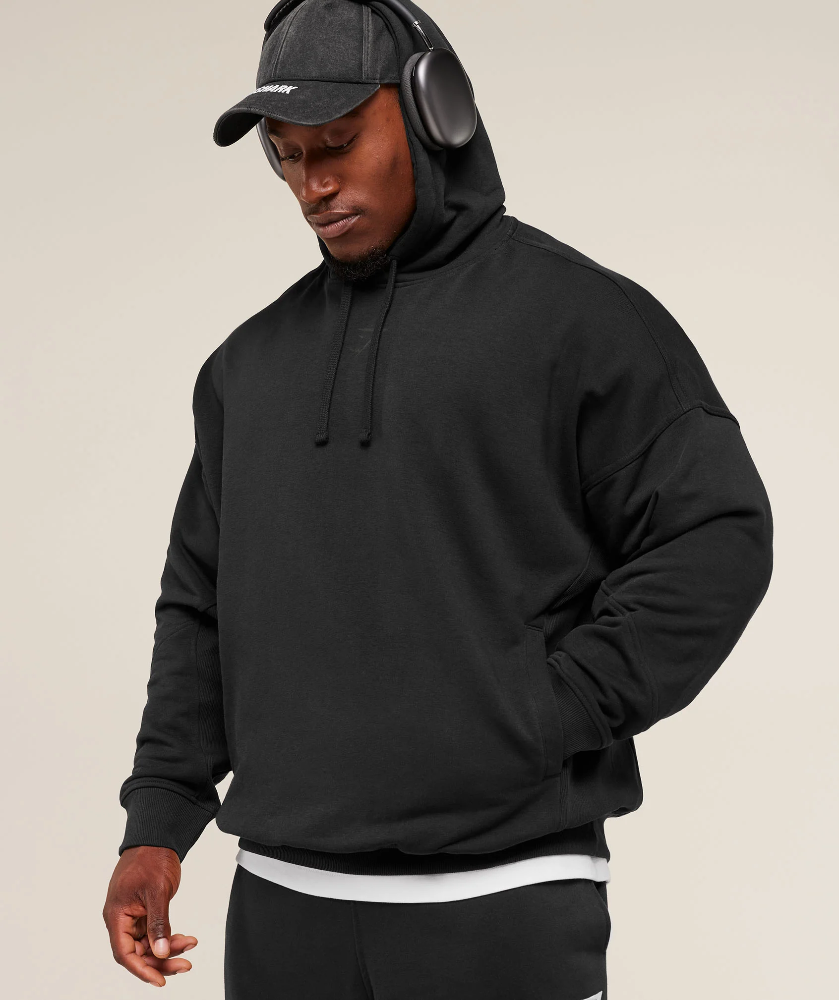 Gymshark Power Oversized Hoodie - Black/Asphalt Grey - Image 7