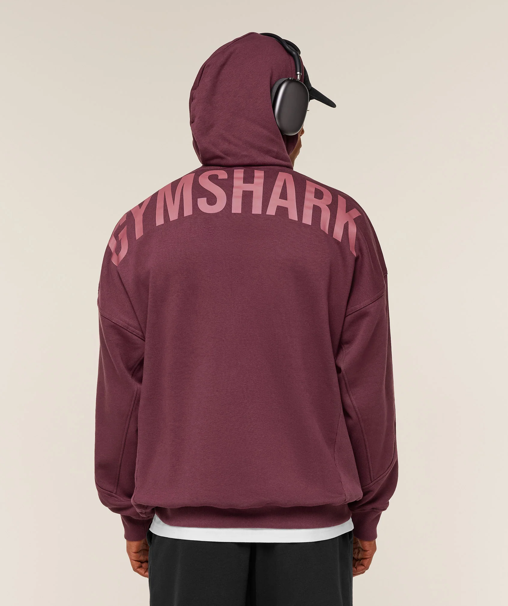 Gymshark Power Oversized Hoodie - GS Impact Burgundy