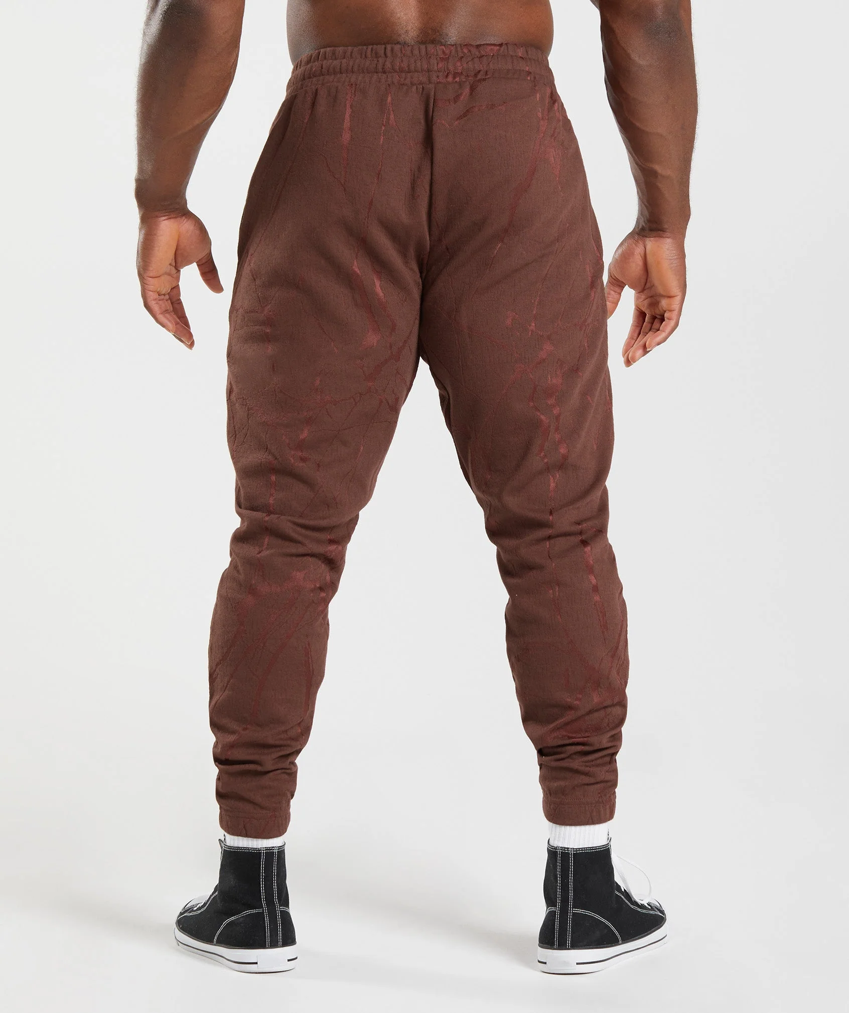 Gymshark Power Joggers - Cherry Brown Print - Image 2