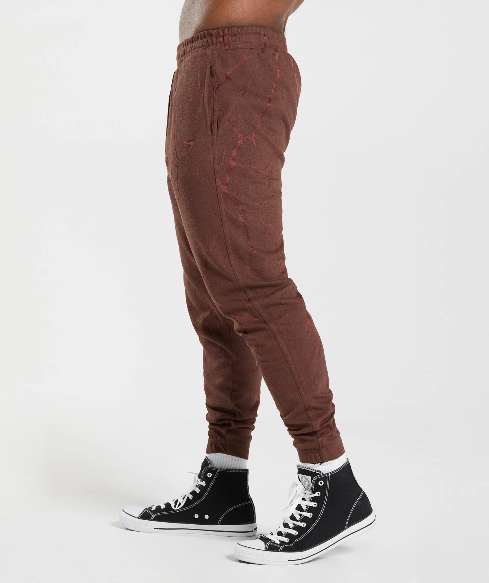 Gymshark Power Joggers - Cherry Brown Print - Image 3