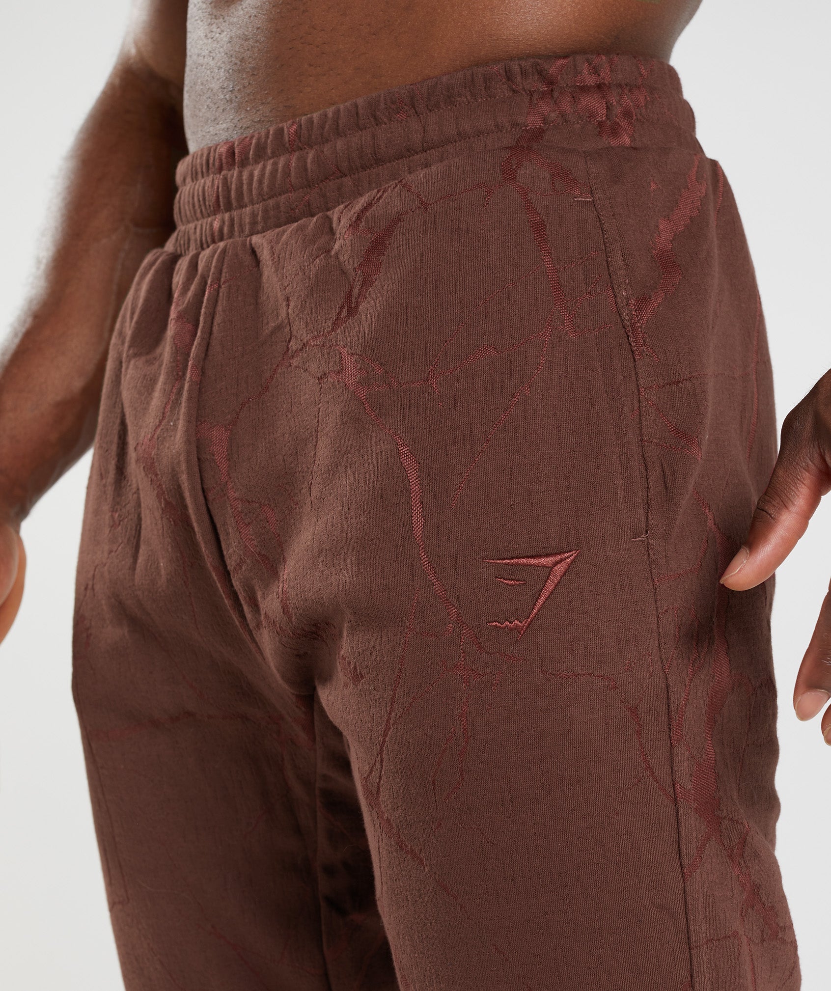 Gymshark Power Joggers - Cherry Brown Print - Image 5