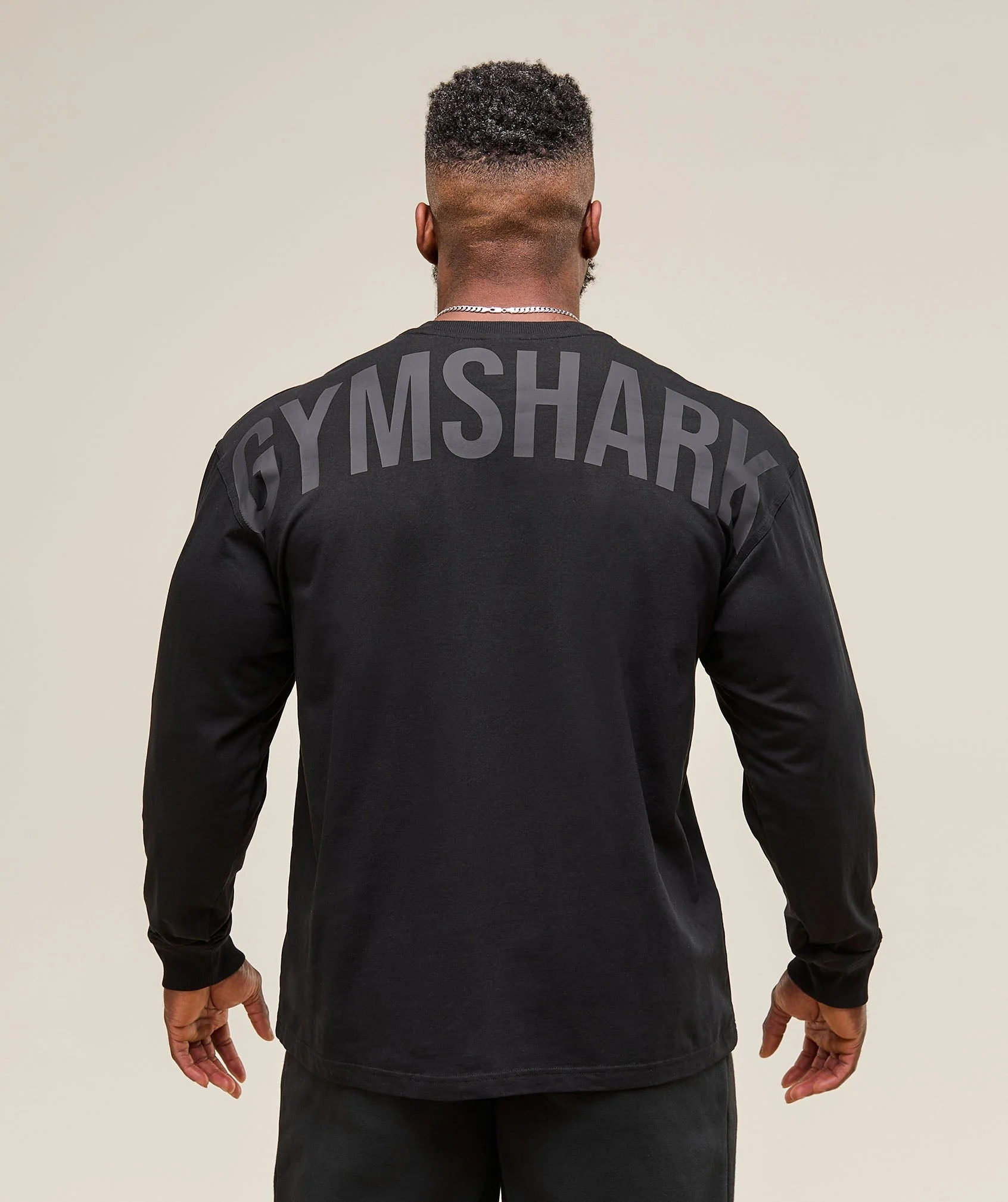 Gymshark Power Long Sleeve T-Shirt - Black - Image 2
