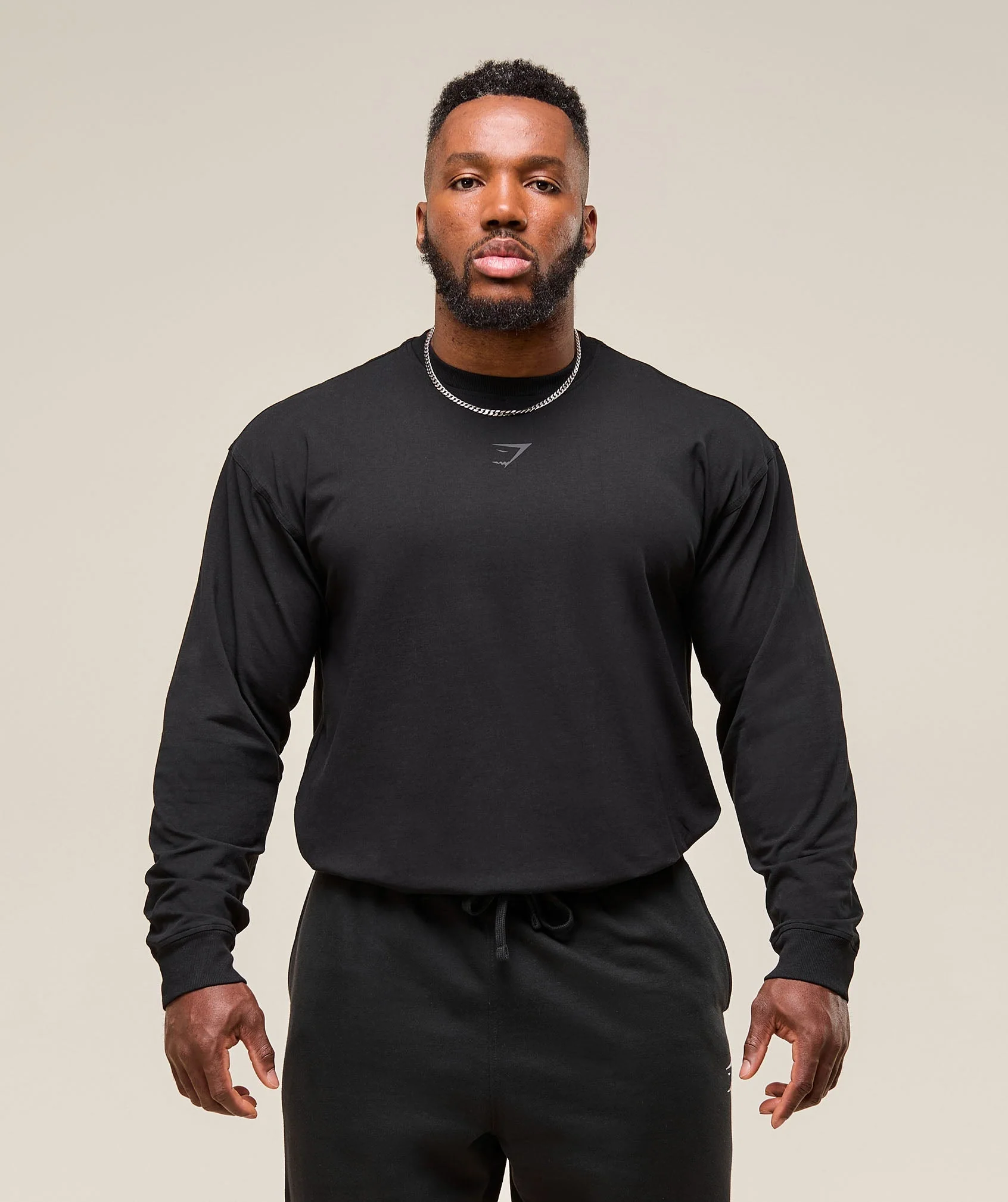 Gymshark Power Long Sleeve T-Shirt - Black - Image 3