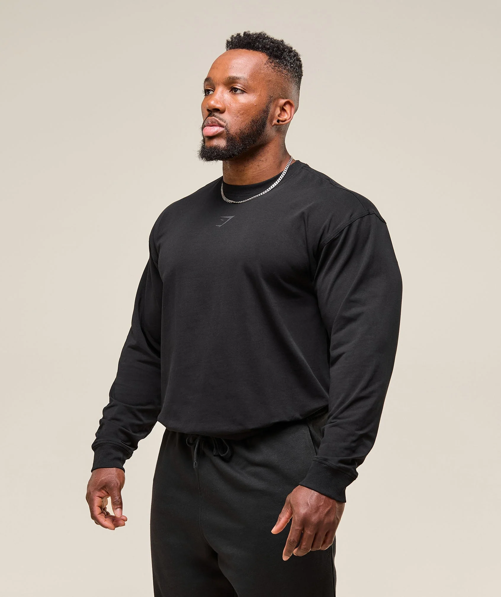 Gymshark Power Long Sleeve T-Shirt - Black - Image 4