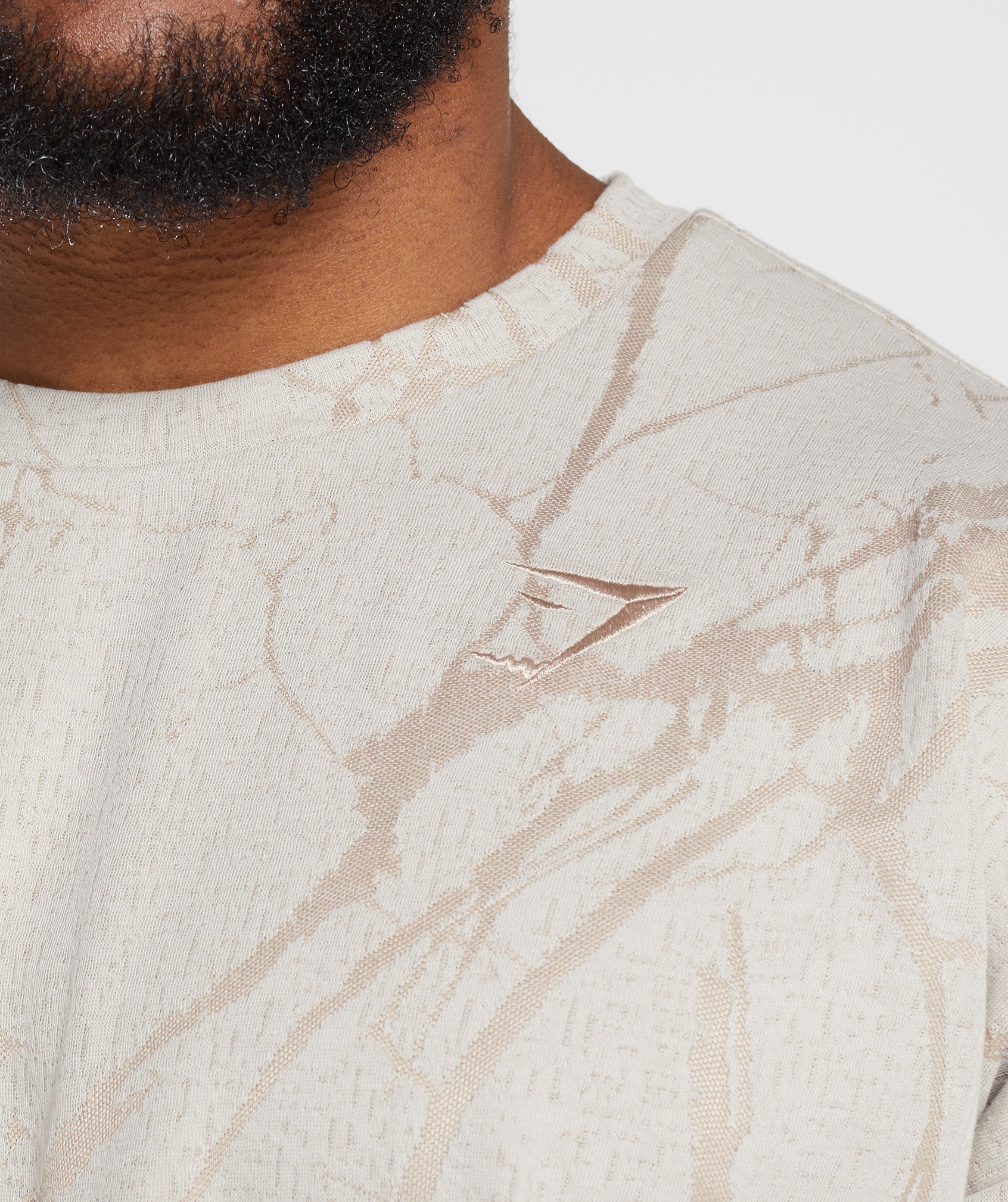 Gymshark Power Short Sleeve Crew - Pebble Grey Print - Image 6