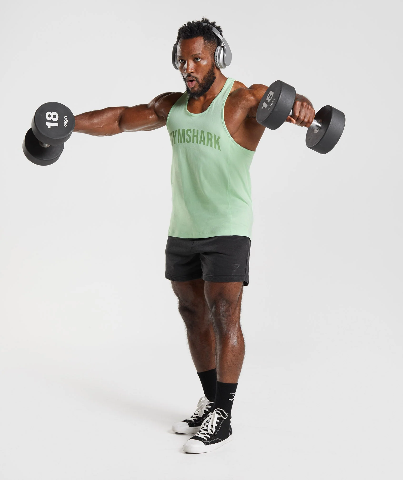 Gymshark Power Stringer - Aloe Green - Image 4