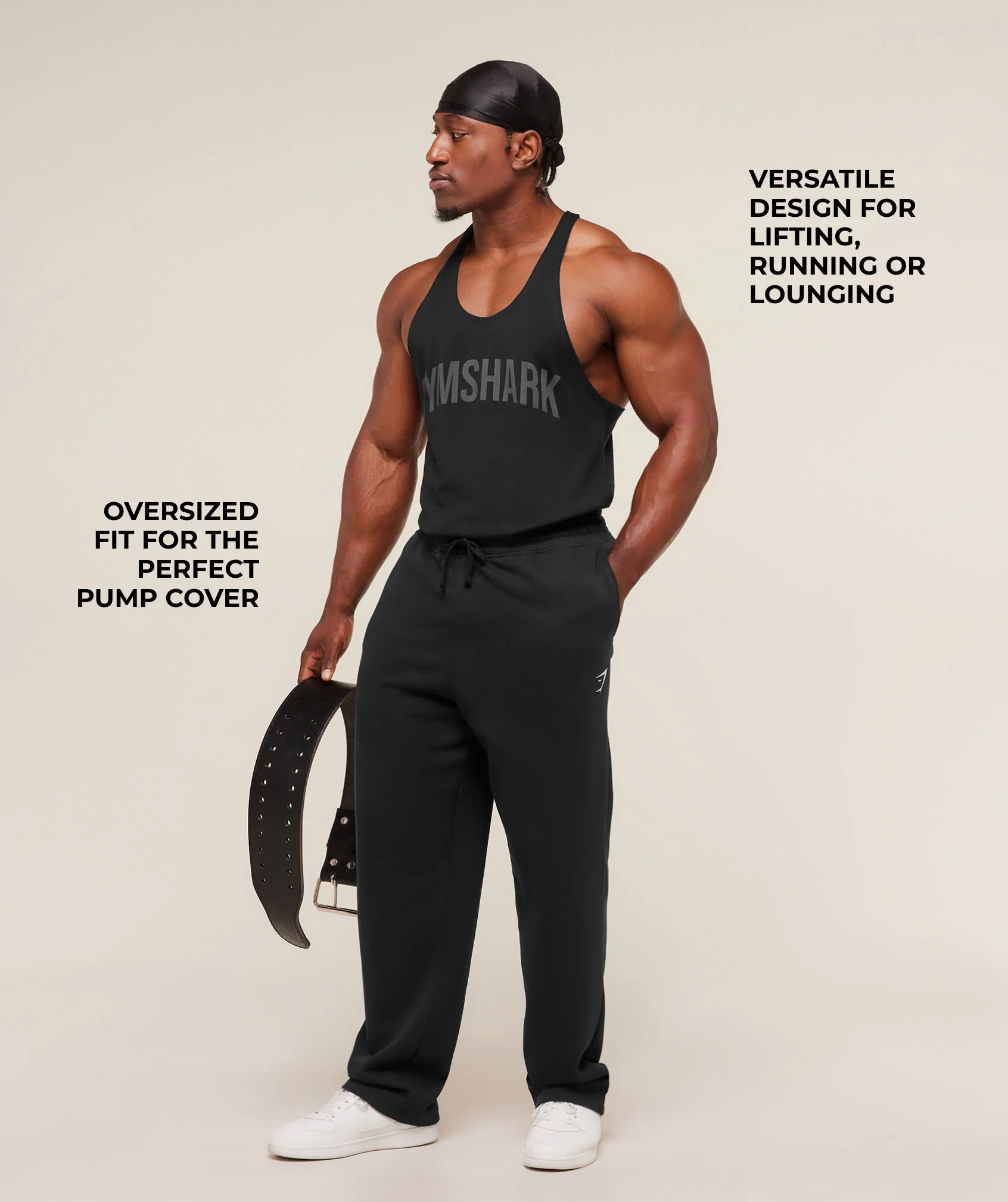 Gymshark Power Stringer - Black/Asphalt Grey - Image 3
