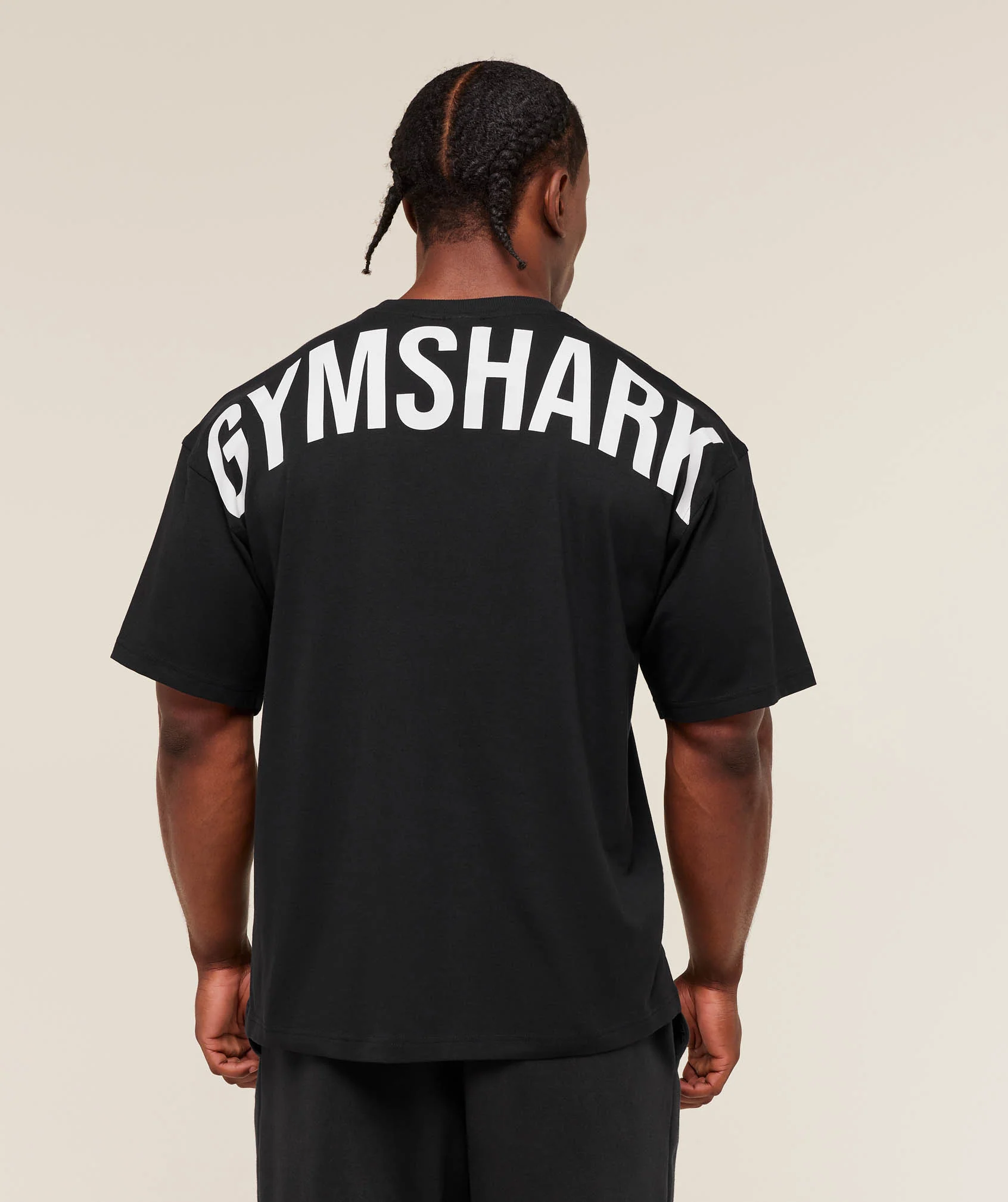 Gymshark Power T-Shirt - Black/Oat White - Image 2