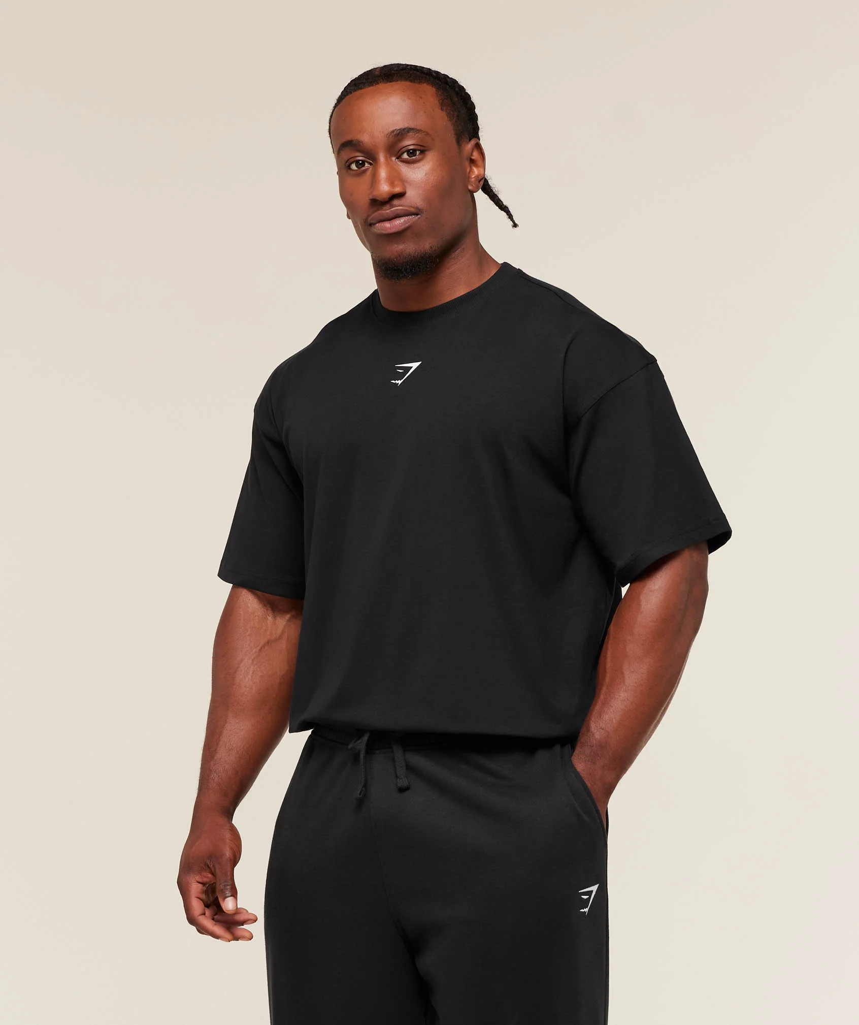 Gymshark Power T-Shirt - Black/Oat White - Image 4