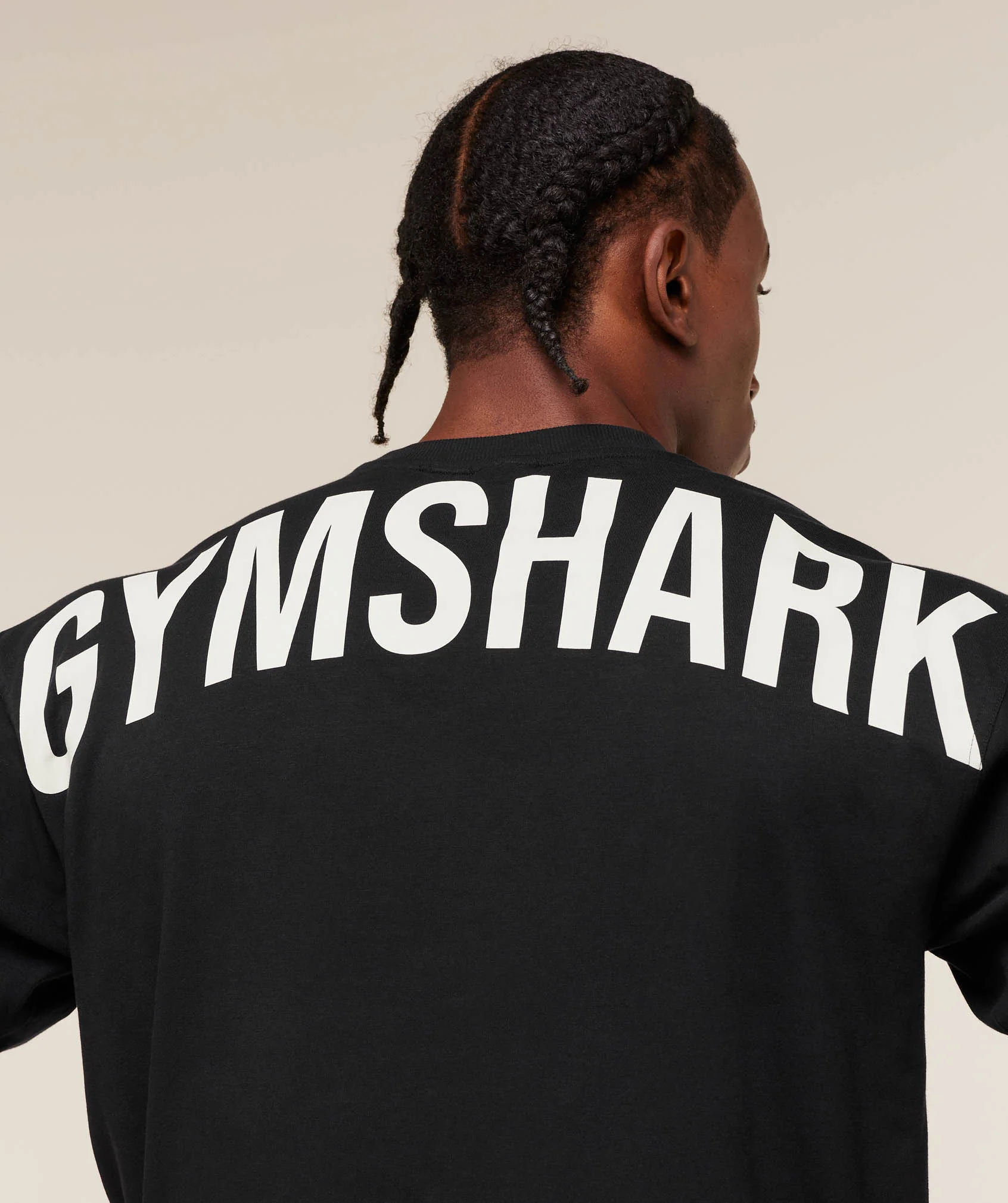 Gymshark Power T-Shirt - Black/Oat White - Image 6