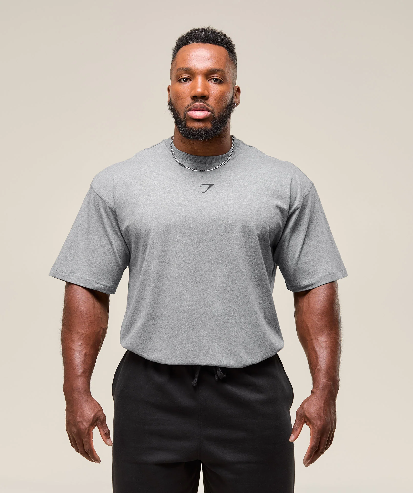 Gymshark Power T-Shirt - Charcoal Core Marl/Black - Image 2