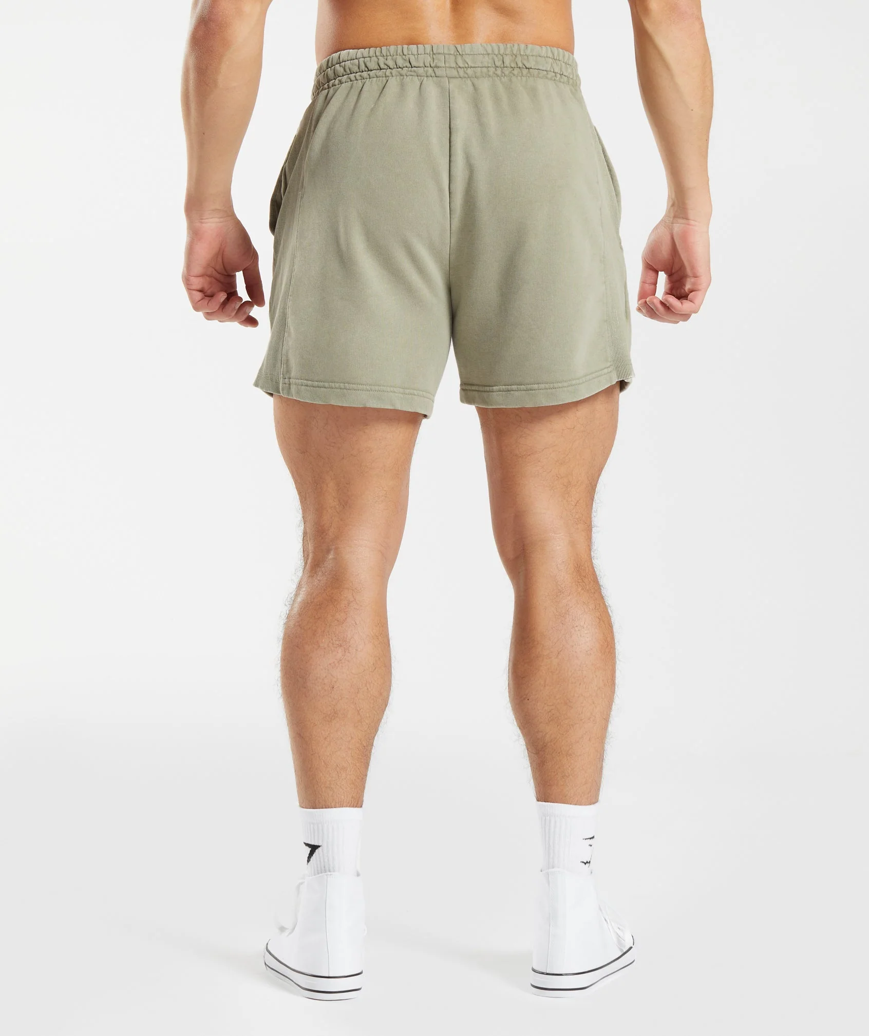 Gymshark Power Washed 5" Shorts - Ecru Brown - Image 2