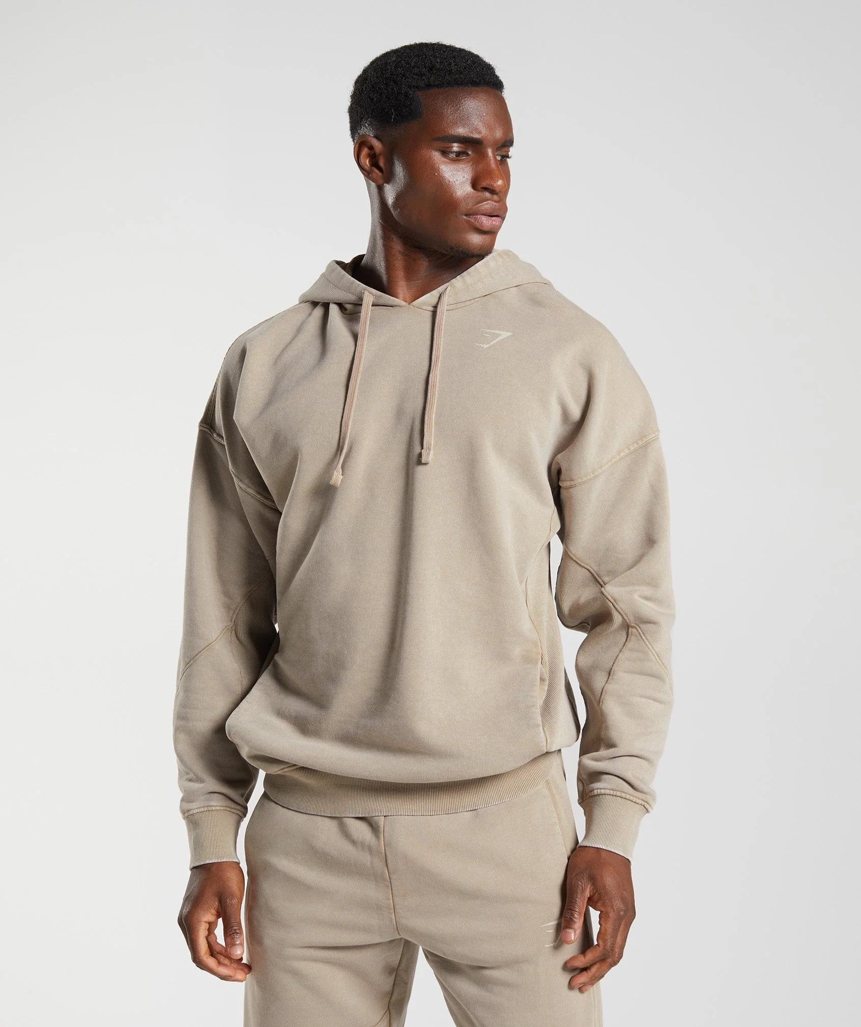 Gymshark Power Washed Hoodie - Cement Brown - Image 2