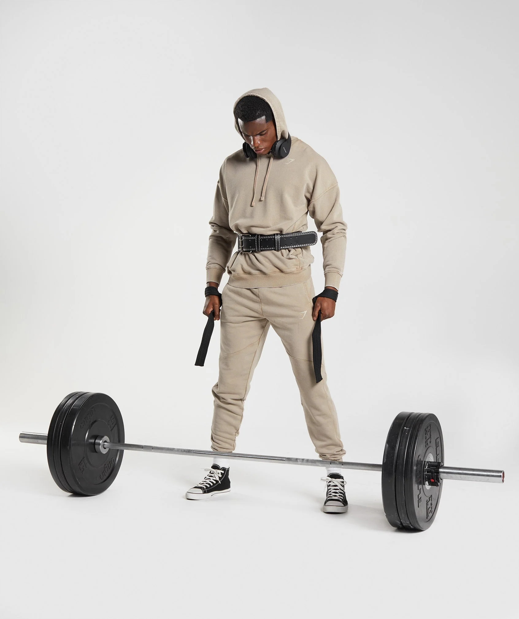 Gymshark Power Washed Hoodie - Cement Brown - Image 4