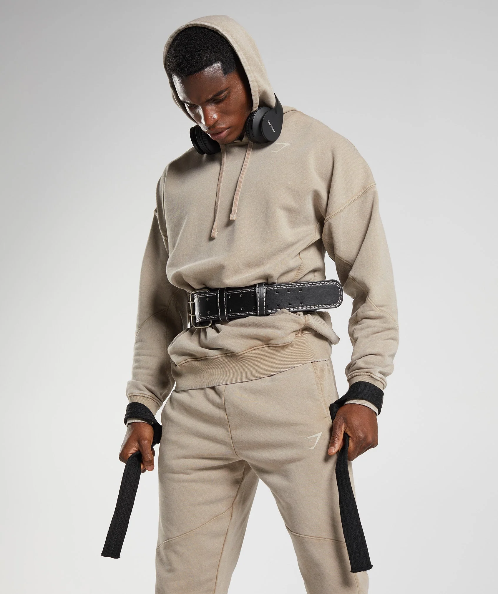 Gymshark Power Washed Hoodie - Cement Brown - Image 6