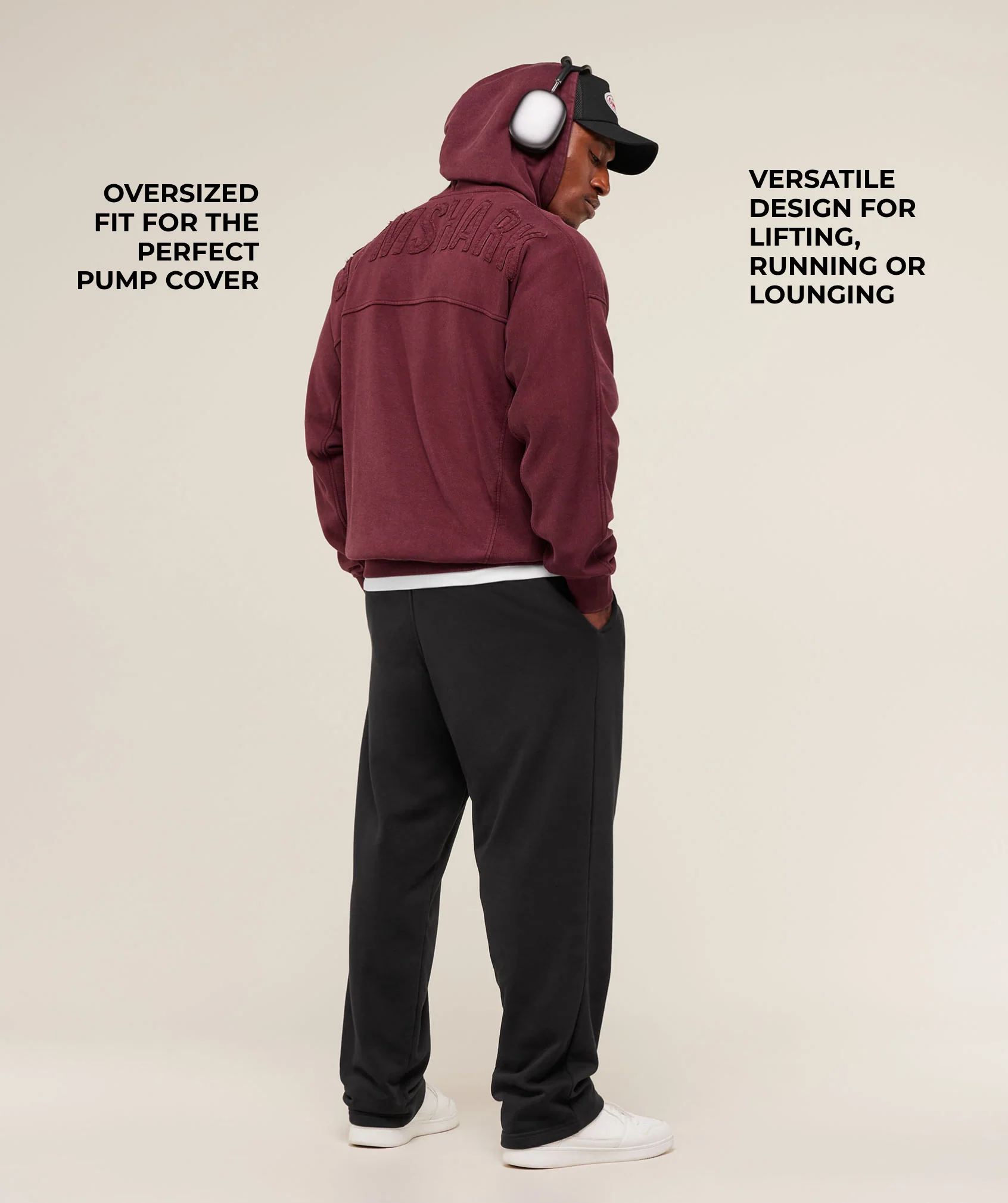 Gymshark Power Washed Hoodie - GS Rich Maroon - Image 2