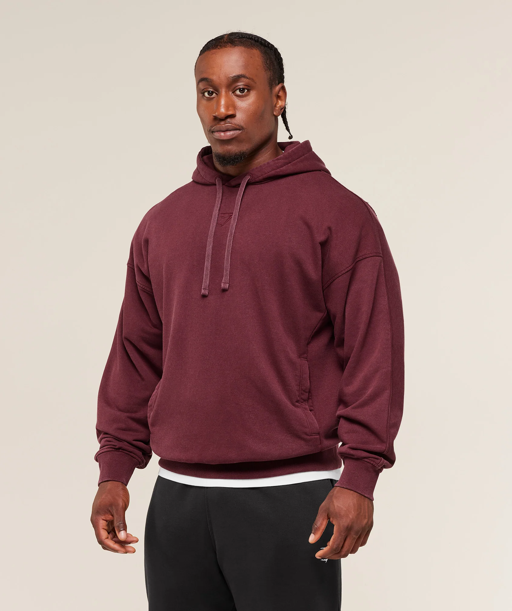Gymshark Power Washed Hoodie - GS Rich Maroon - Image 4