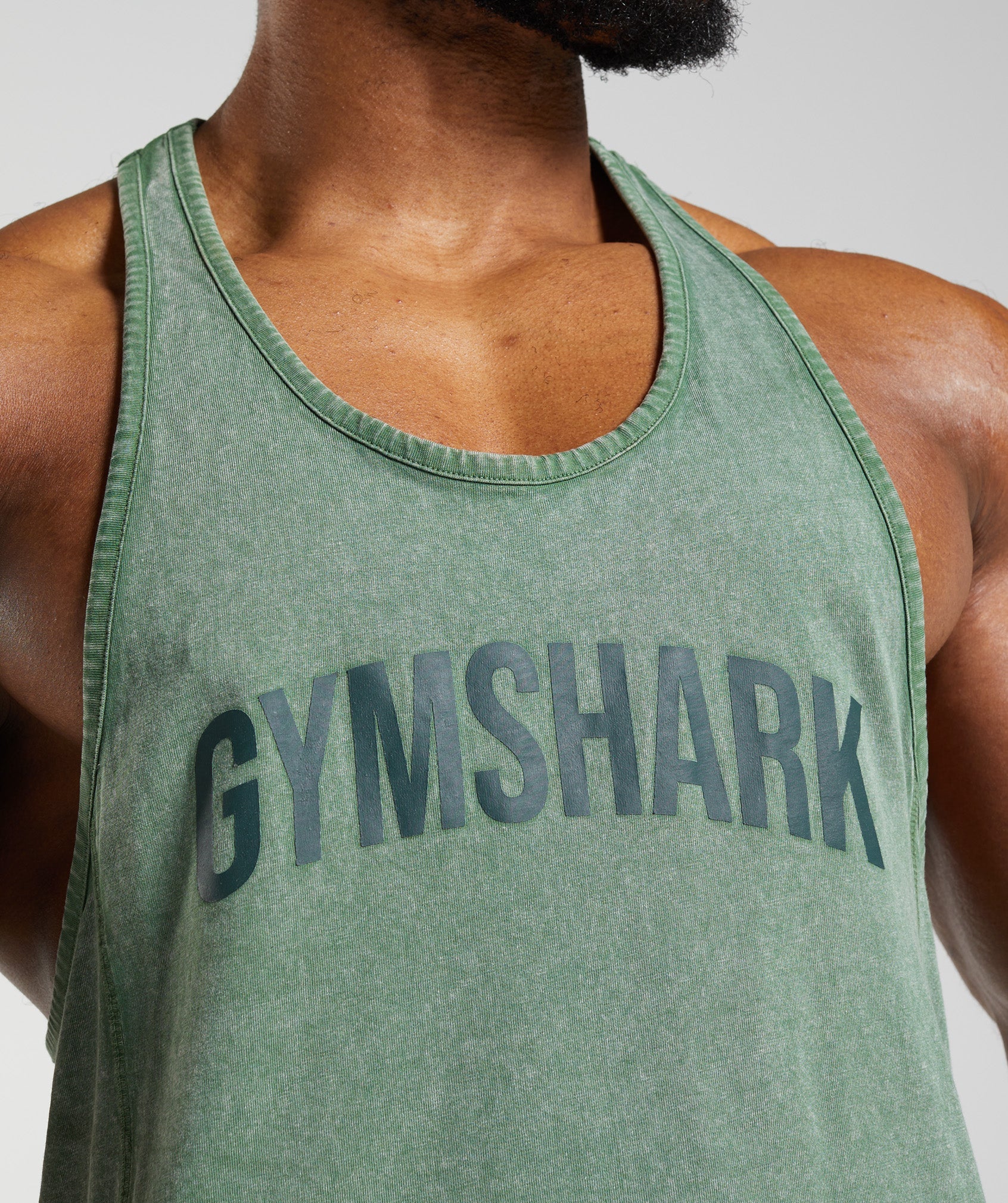 Gymshark Power Washed Stringer - Iguana Green - Image 5