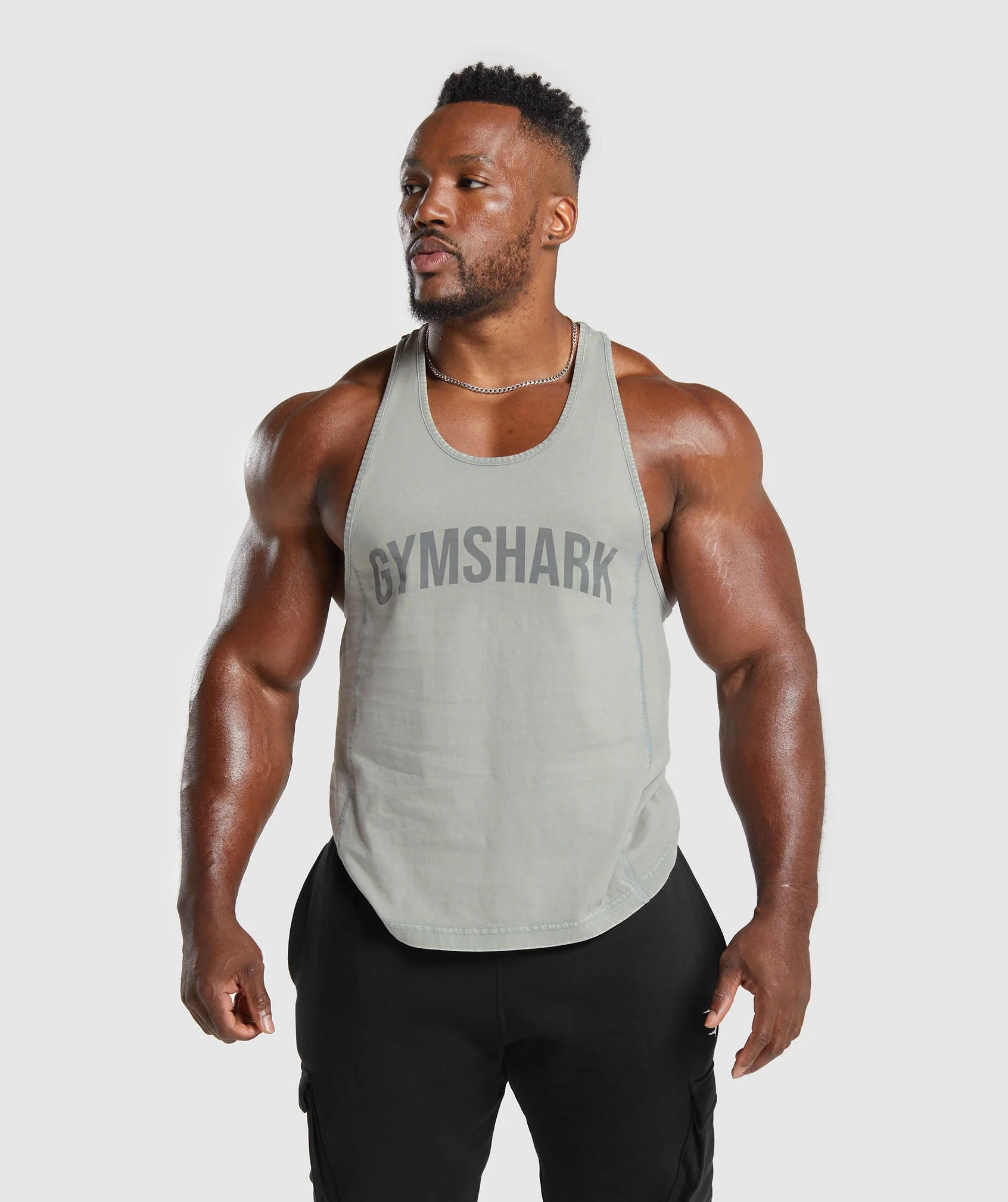 Gymshark Power Washed Stringer - Smokey Grey