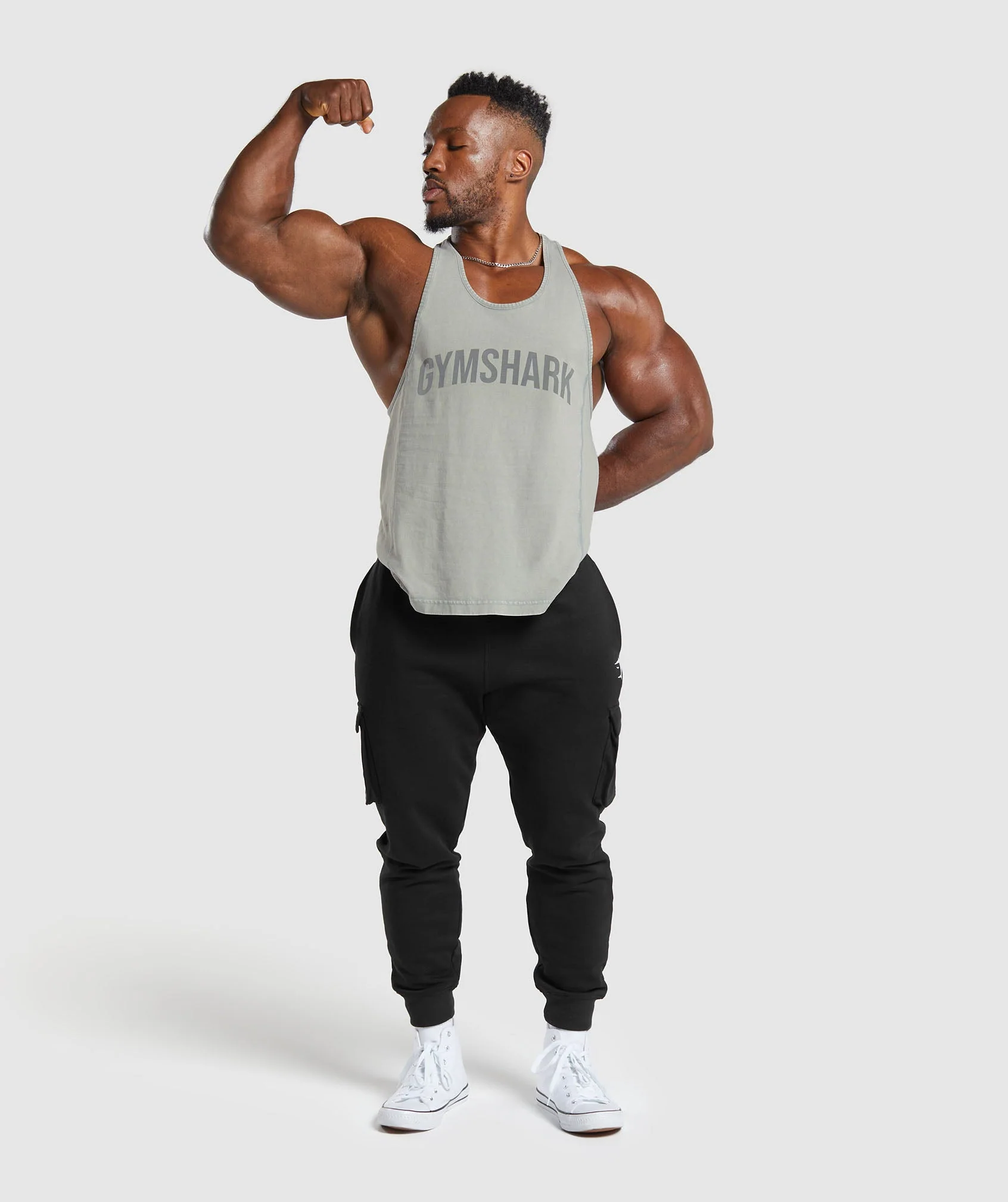 Gymshark Power Washed Stringer - Smokey Grey - Image 4