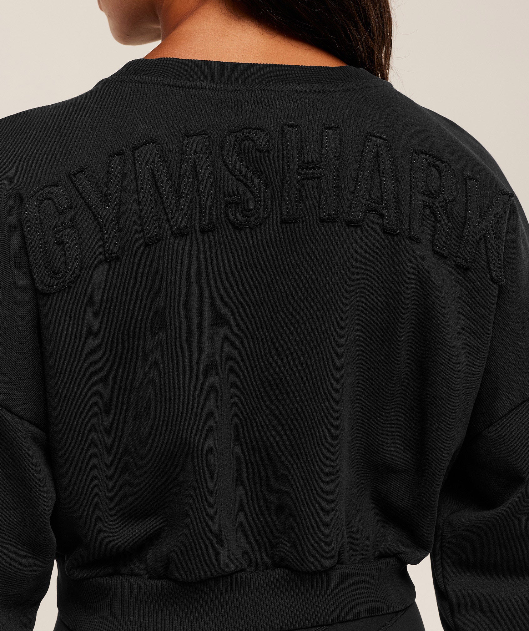 Gymshark Power Washed Sweat Top - Black/Acid Wash Small Ball - Image 5