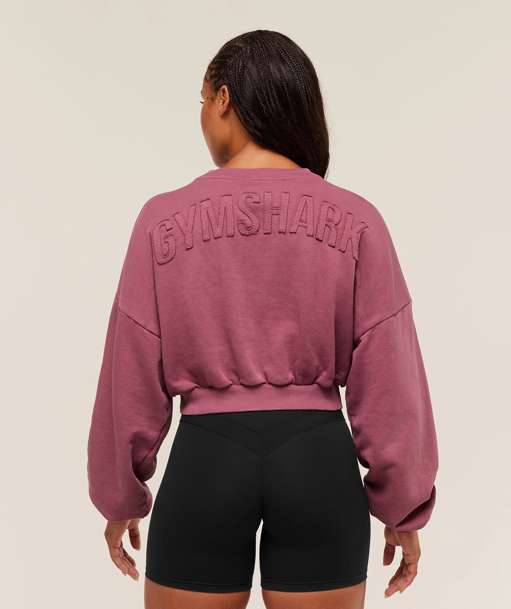 Gymshark Power Washed Sweat Top - Reset Pink/Acid Wash Small Ball