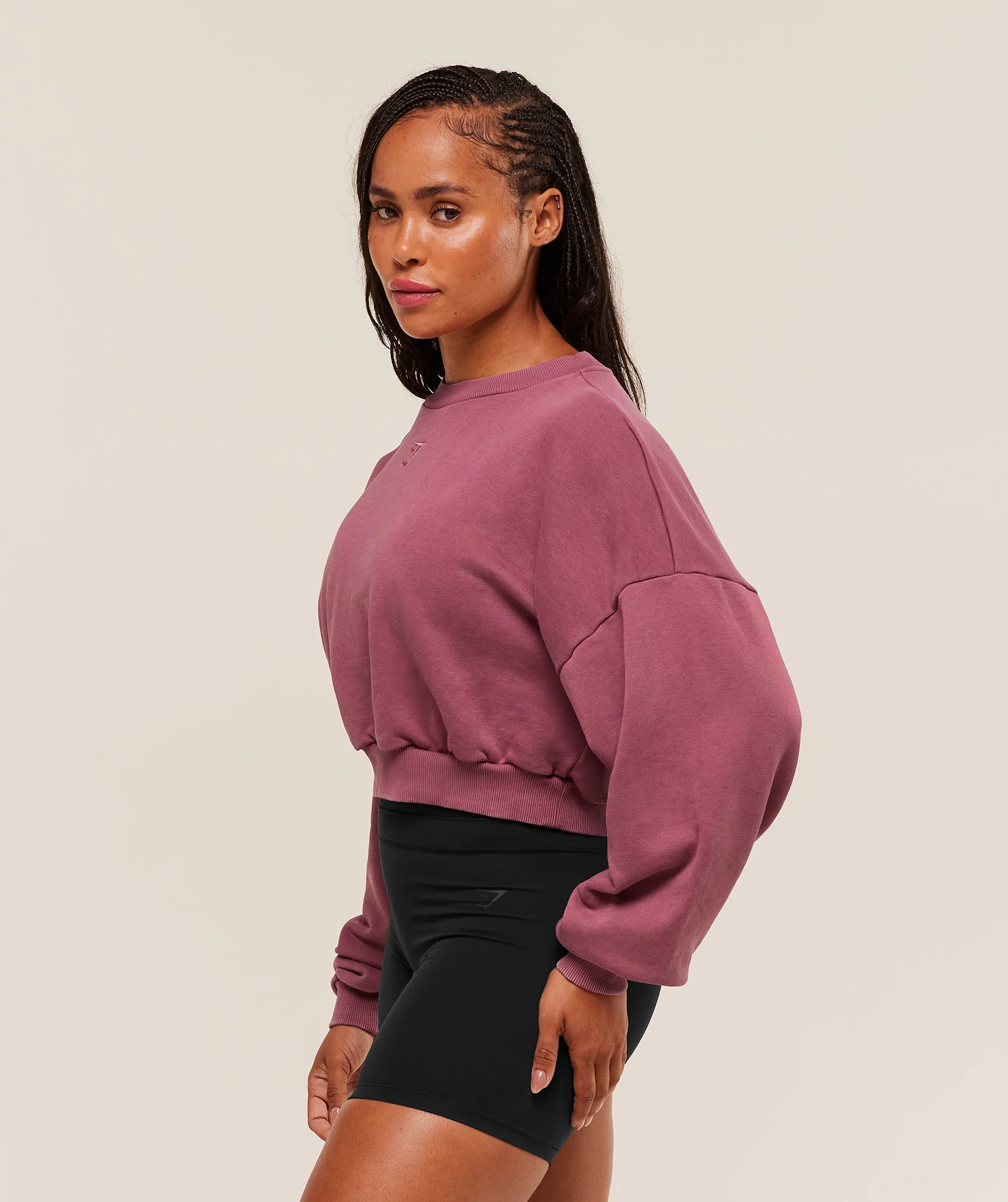 Gymshark Power Washed Sweat Top - Reset Pink/Acid Wash Small Ball - Image 5