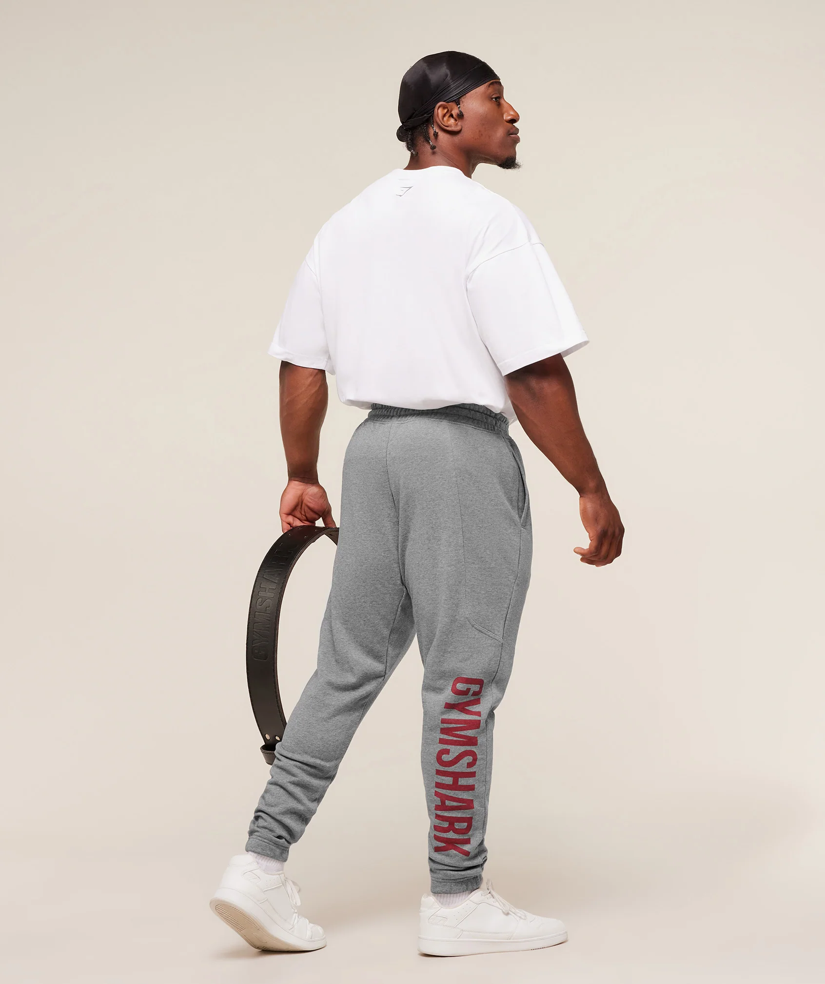 Gymshark Power Wordmark Joggers - Charcoal Core Marl - Image 7