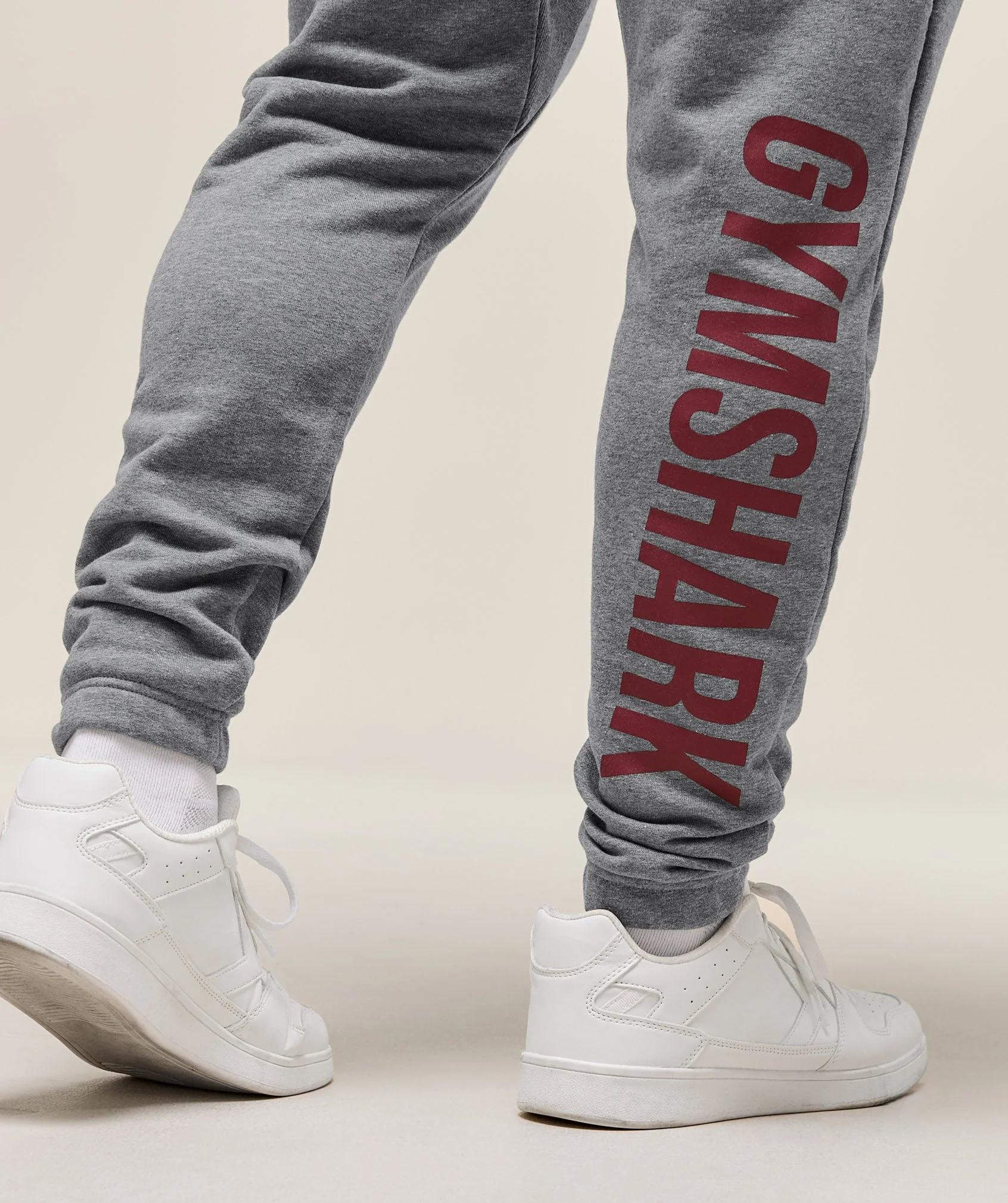 Gymshark Power Wordmark Joggers - Charcoal Core Marl - Image 4
