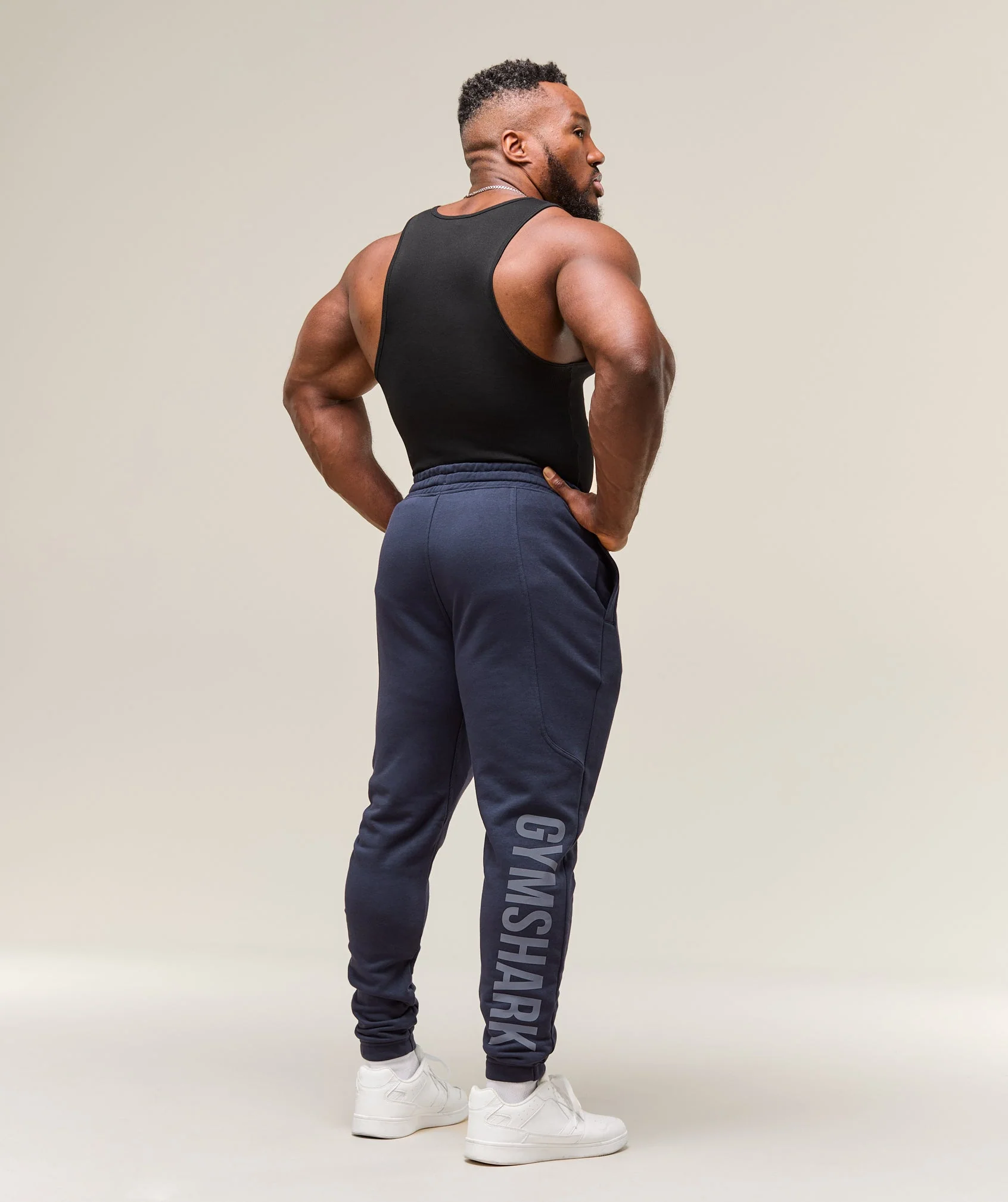 Gymshark Power Wordmark Joggers - Heavy Blue - Image 6