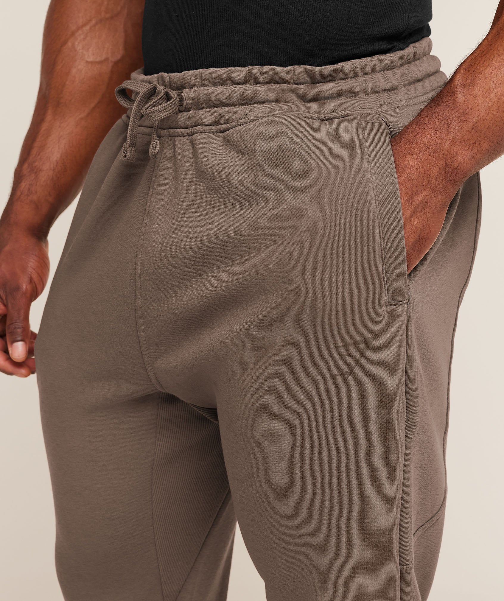 Gymshark Power Wordmark Joggers - Soft Brown - Image 5