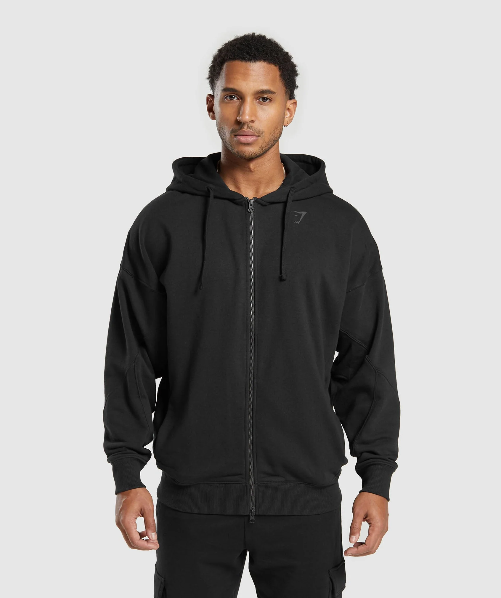 Gymshark Power Zip Hoodie - Black - Image 2