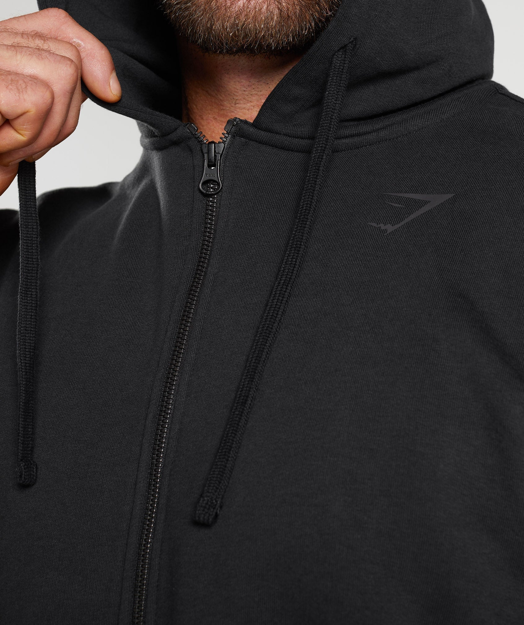 Gymshark Power Zip Hoodie - Black - Image 5