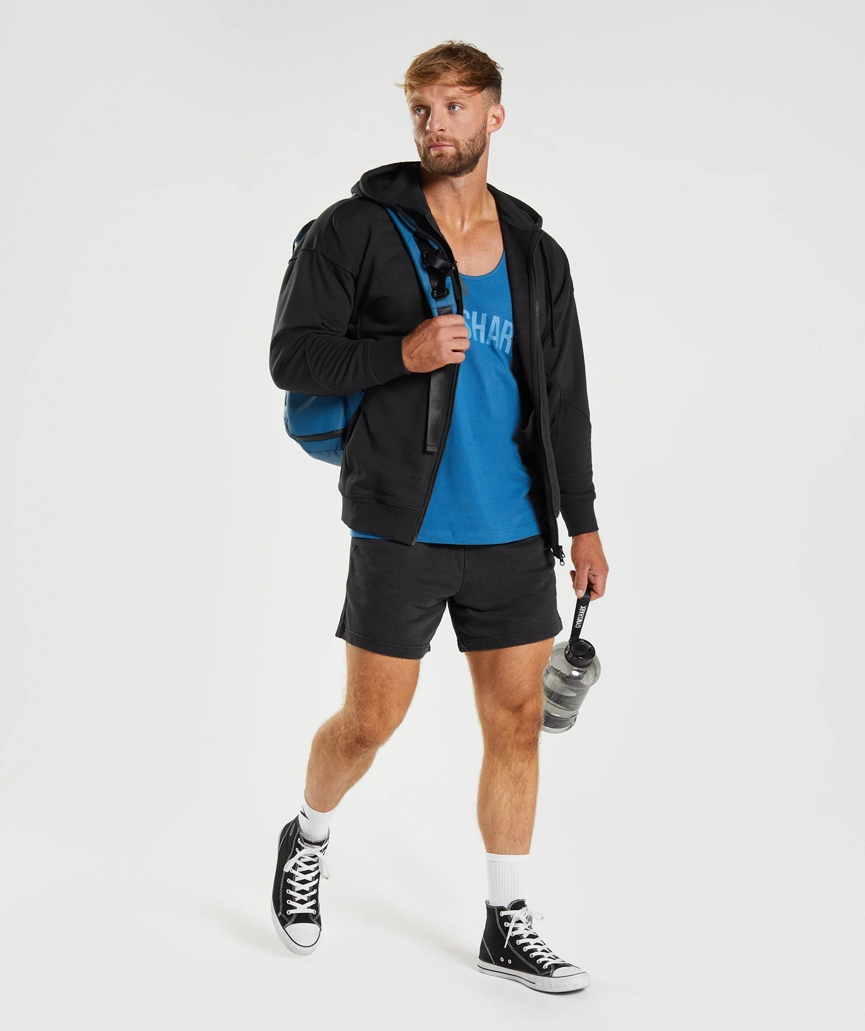 Gymshark Power Zip Hoodie - Black - Image 6