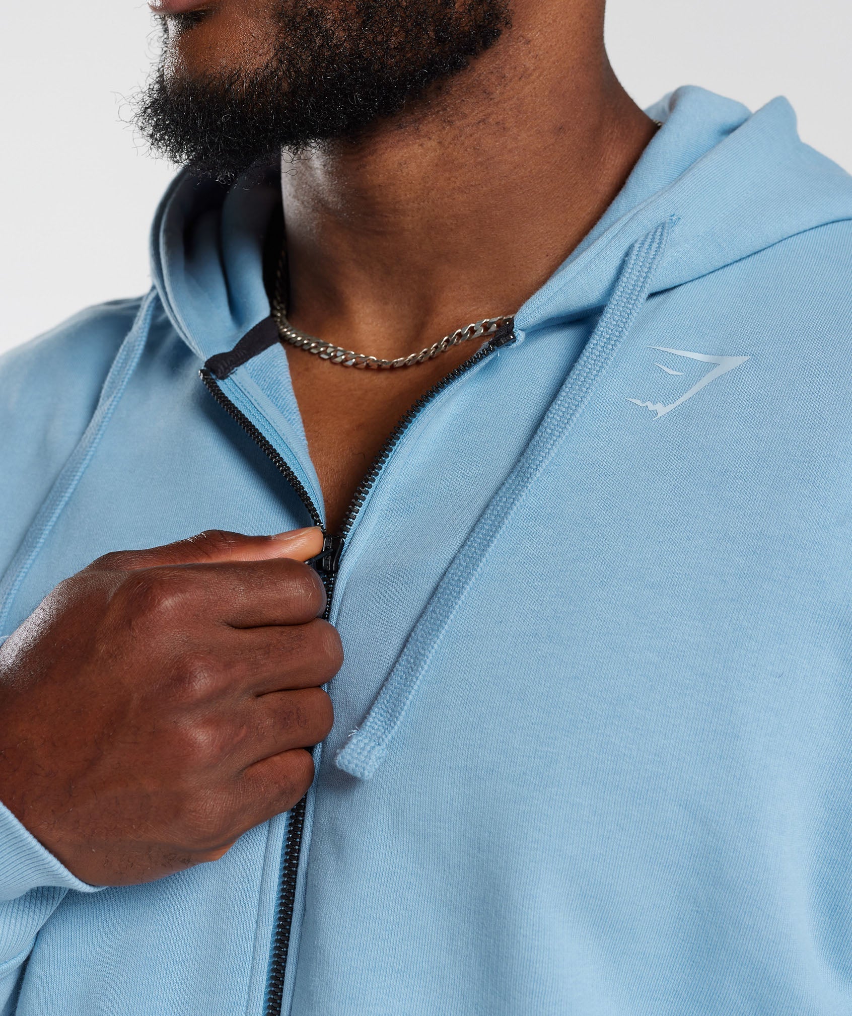 Gymshark Power Zip Hoodie - Ozone Blue - Image 6