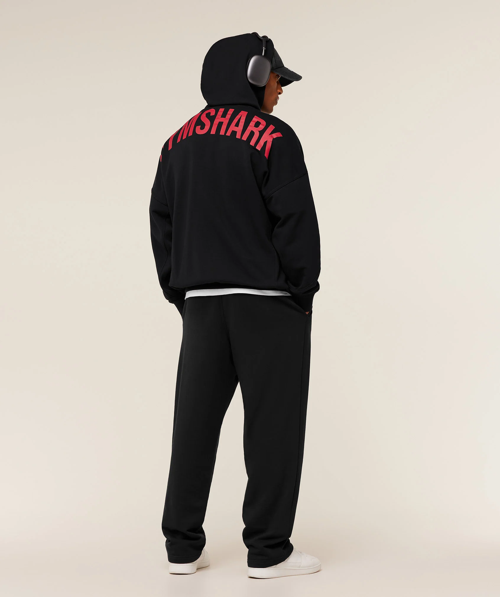 Gymshark Power Zip Up Hoodie - Black/Conditioning Red - Image 4