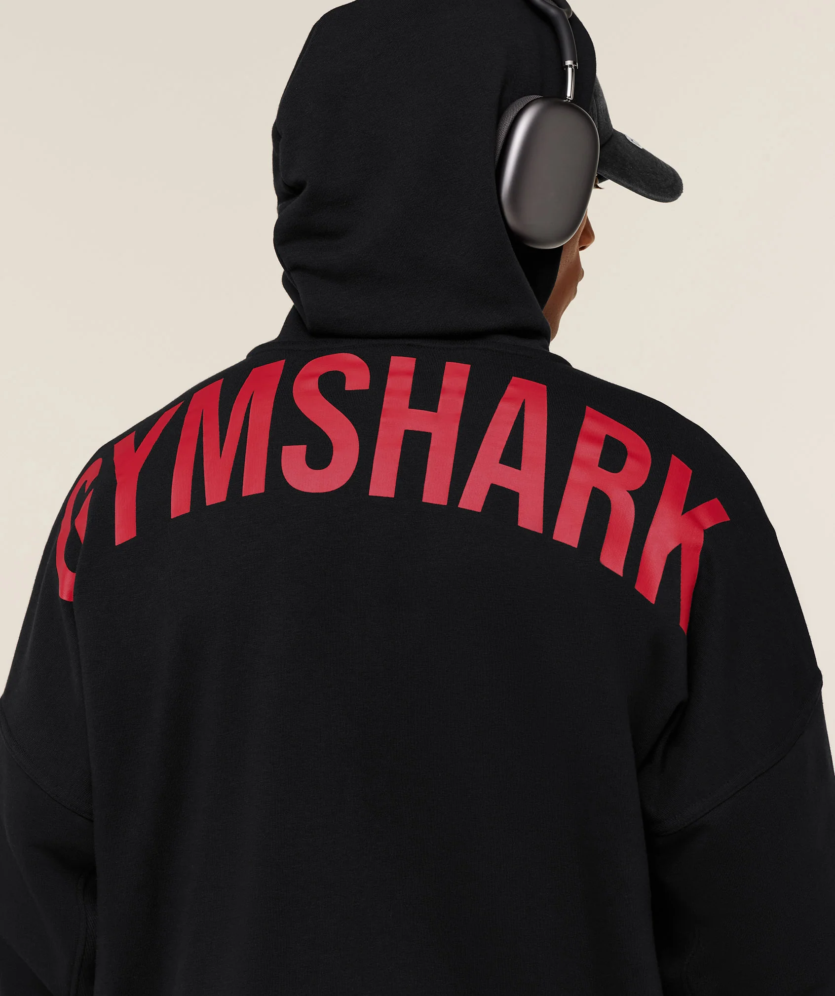Gymshark Power Zip Up Hoodie - Black/Conditioning Red - Image 5